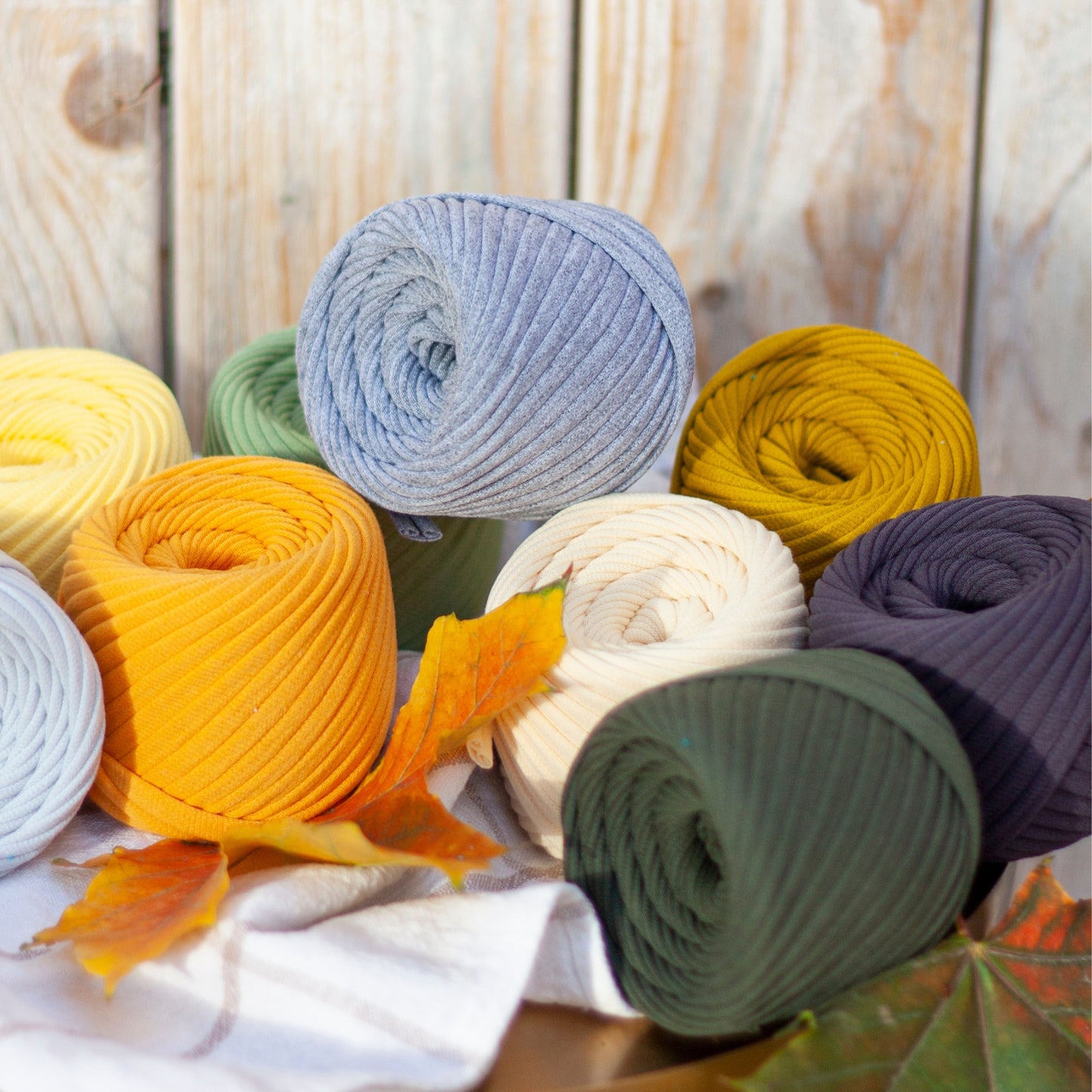 T-shirt yarn, Mini 5-7 mm, Gray Melange