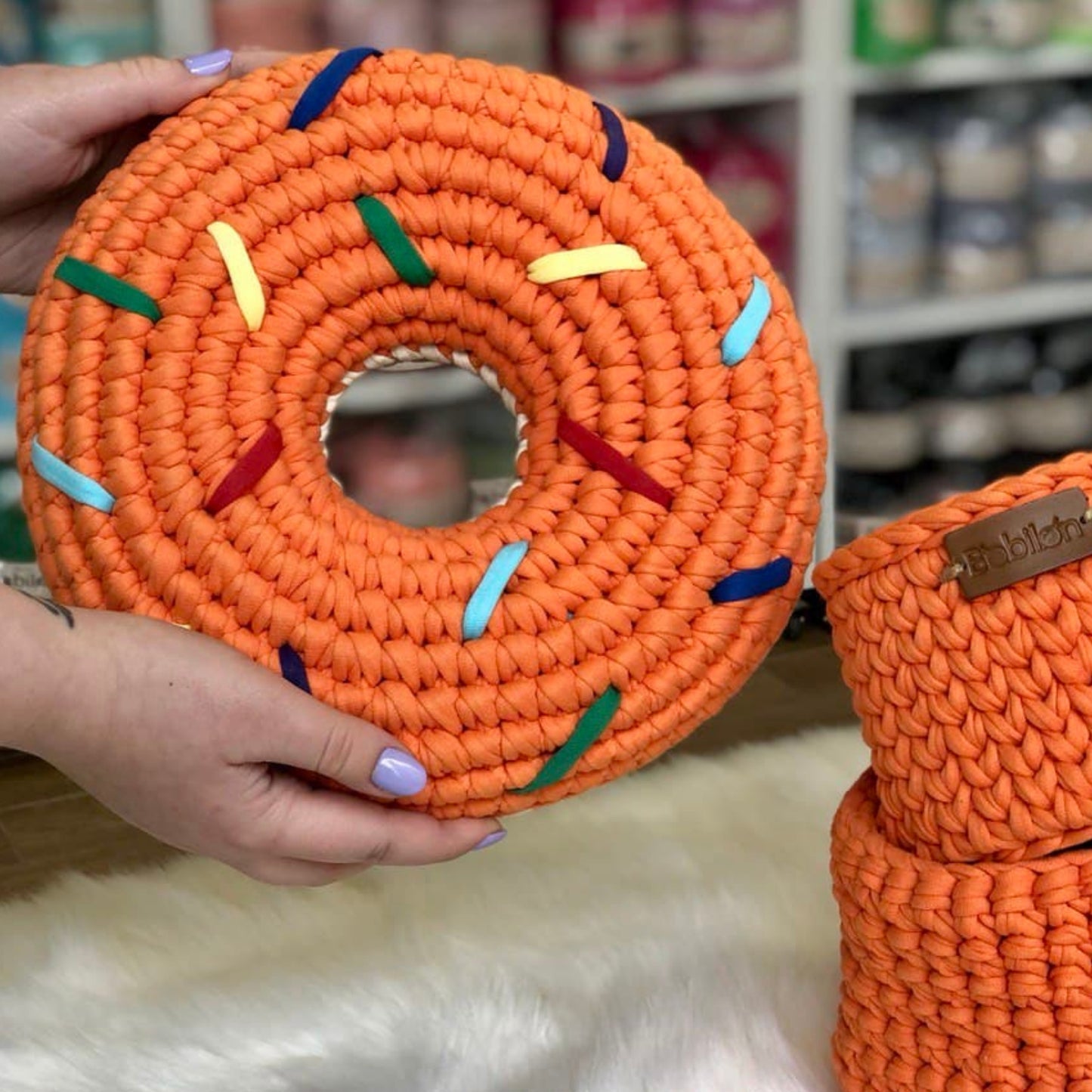 T-shirt yarn, Micro 3-5 mm, Orange