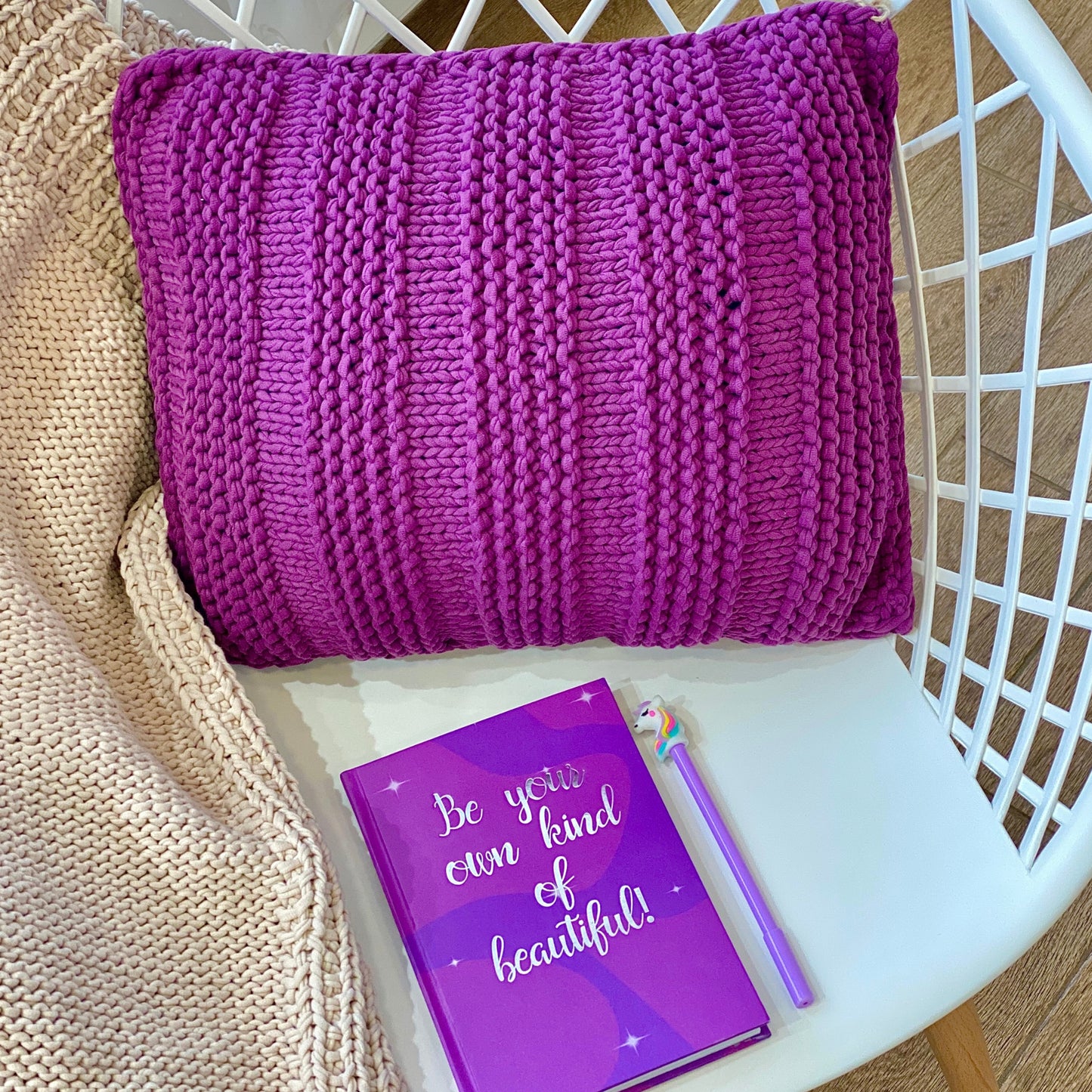 T-shirt yarn, Micro 3-5 mm, Plum Pie