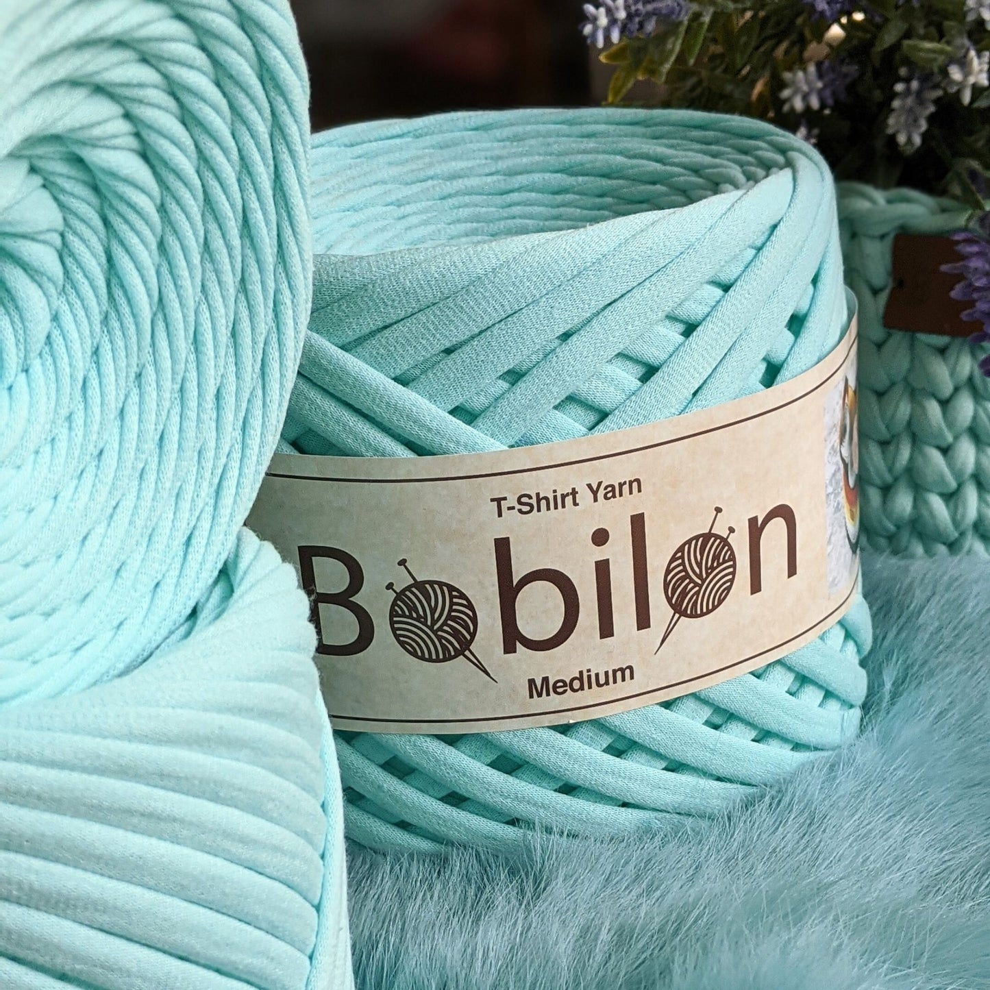 T-shirt yarn, Mini 5-7 mm, Mint