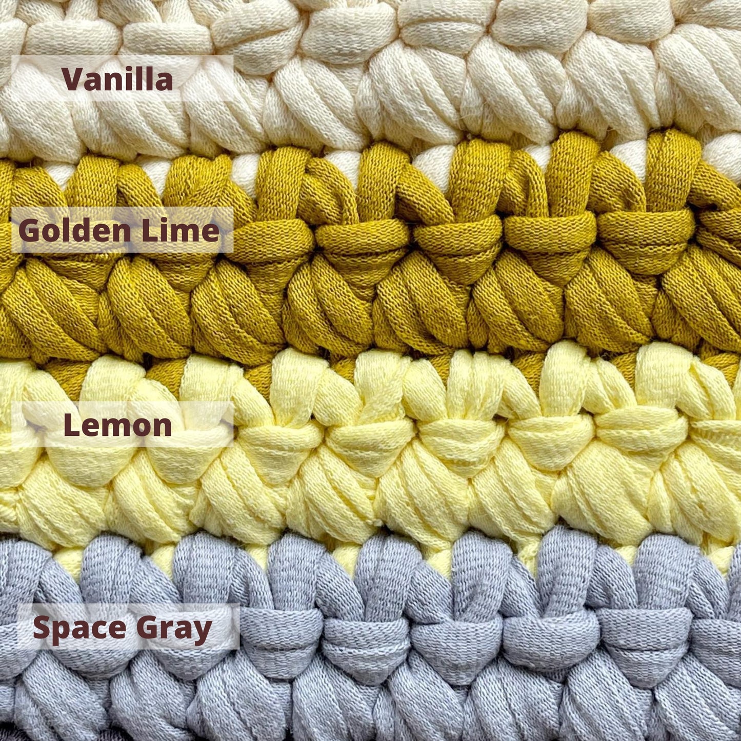T-shirt yarn, Mini 5-7 mm, Space Gray