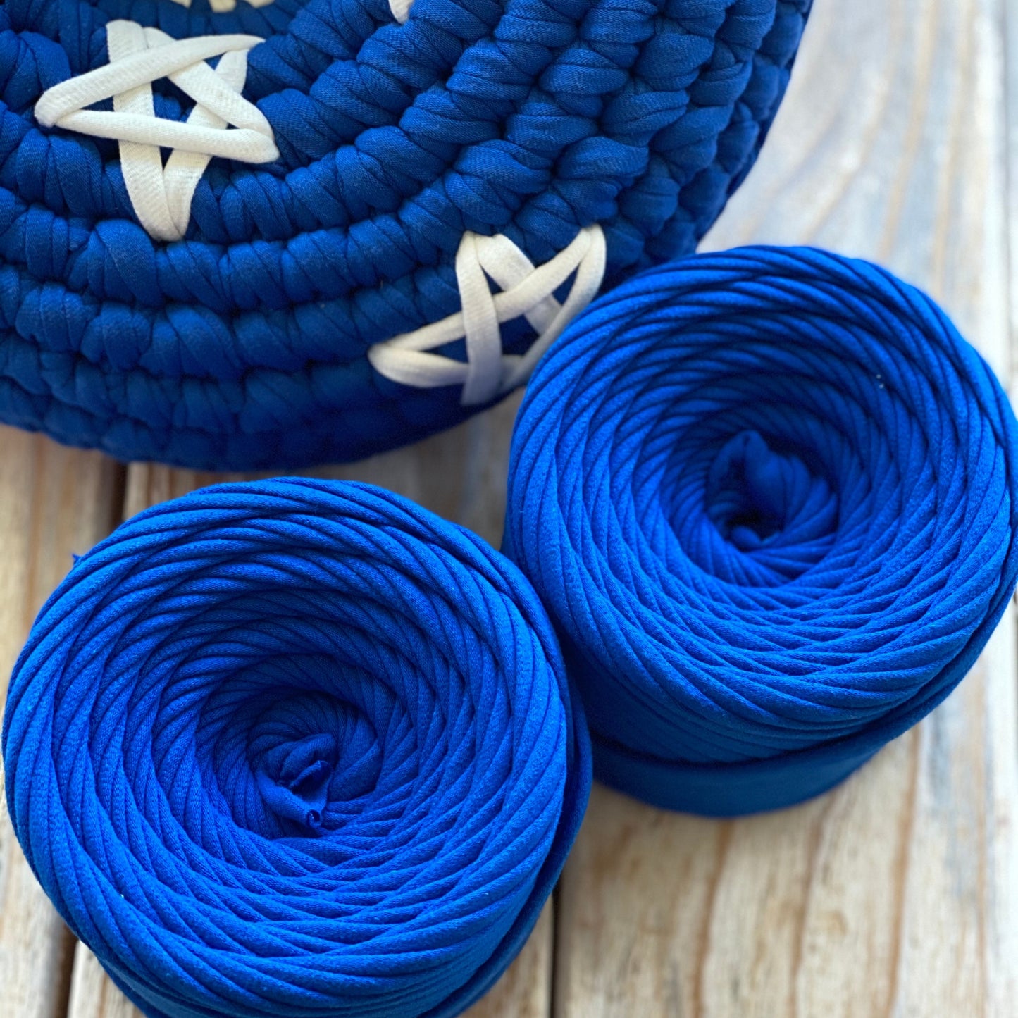 T-shirt yarn, Micro 3-5 mm, Ultramarine