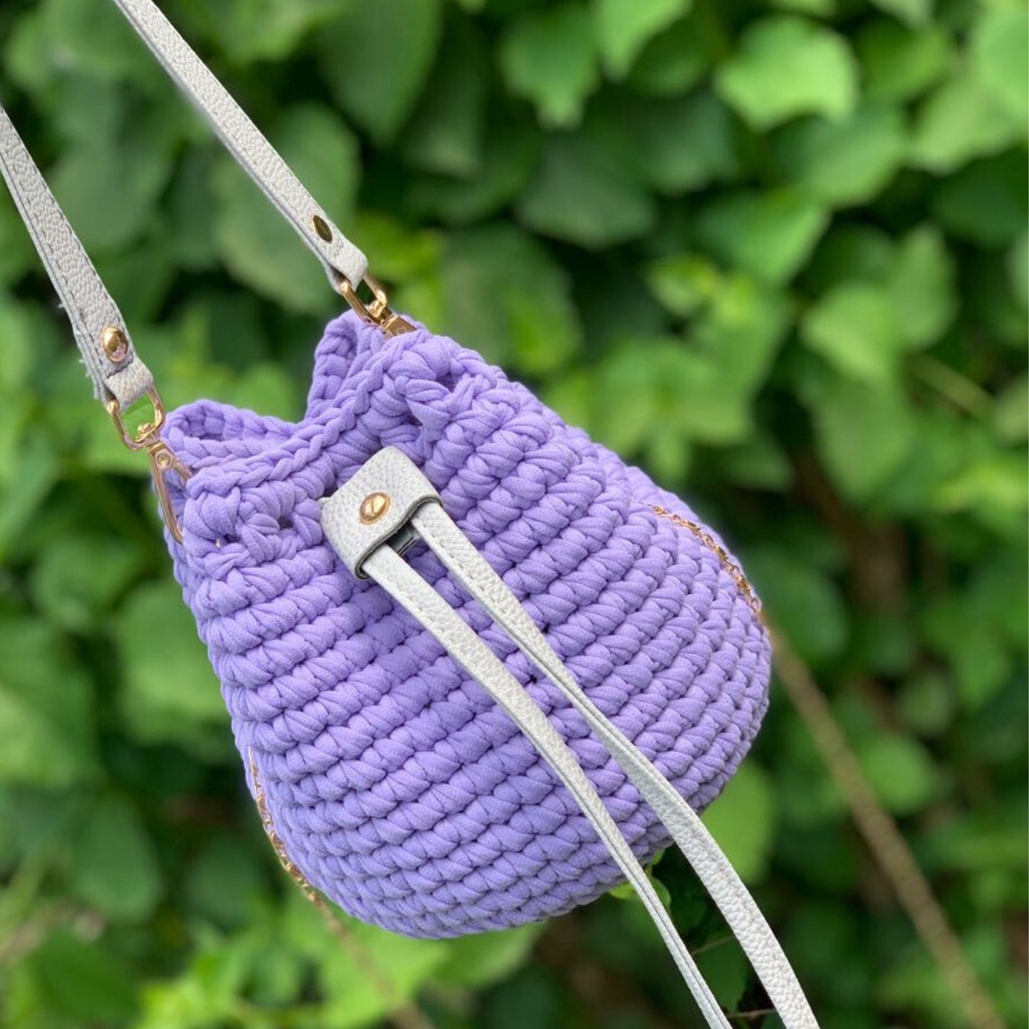 T-shirt yarn, Micro 3-5 mm, Lavender
