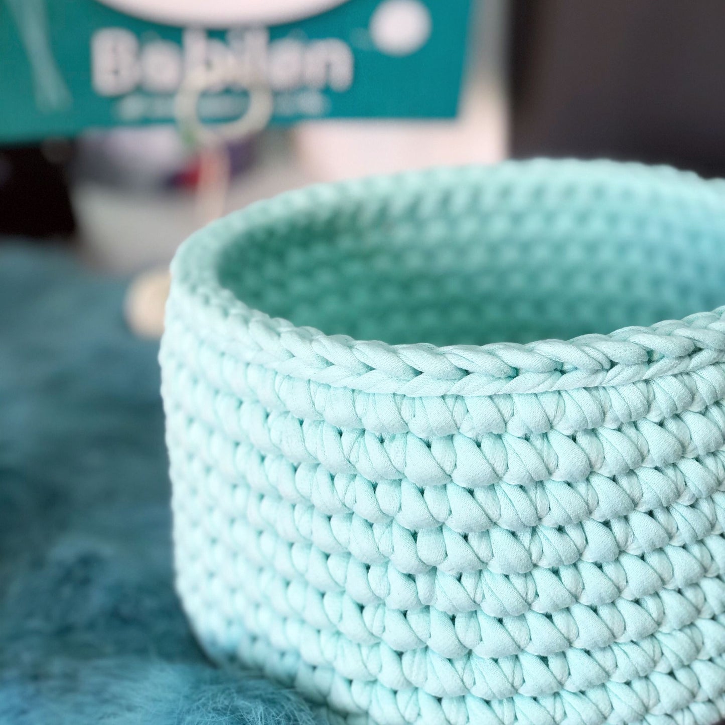 T-shirt yarn, Mini 5-7 mm, Mint