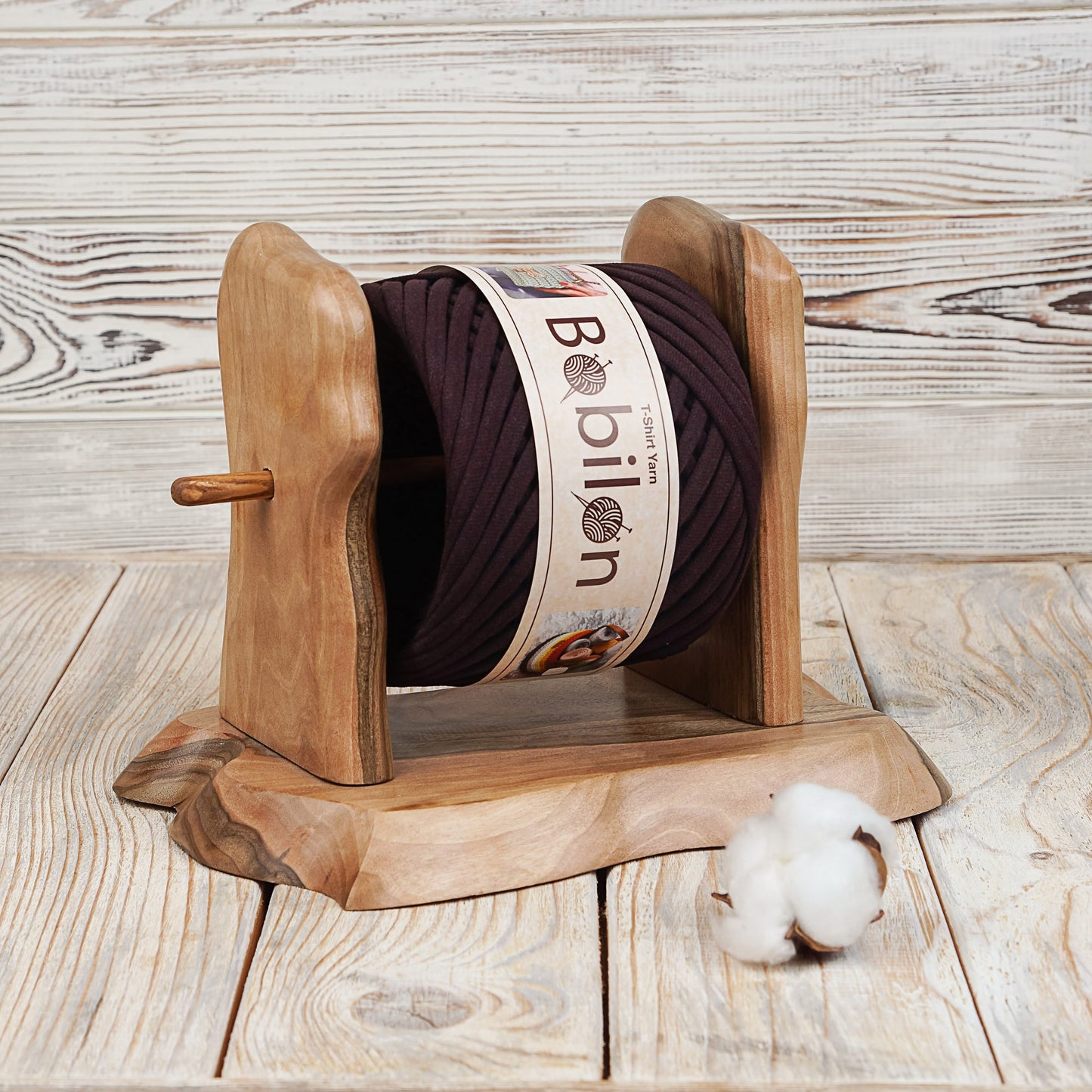 T-shirt yarn, Medium 7-9 mm, Hot Chocolate