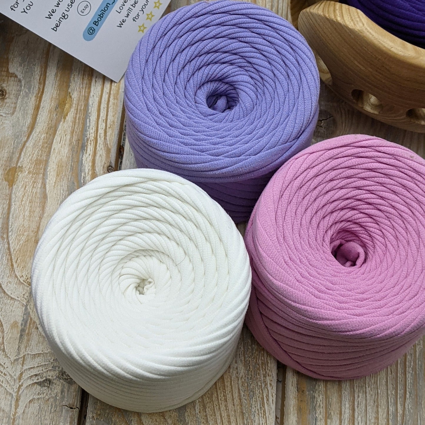 T-shirt yarn, Micro 3-5 mm, Bubble Gum