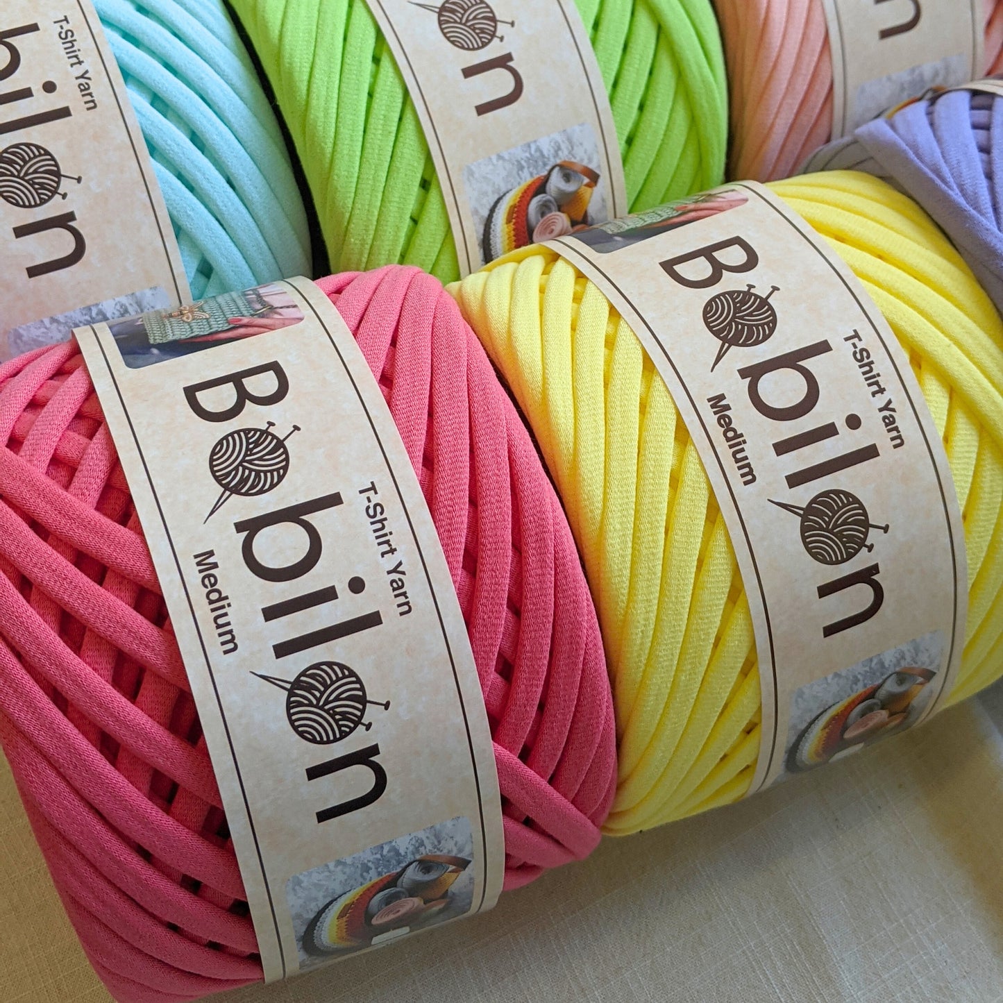 T-shirt yarn, Micro 3-5 mm, Coral