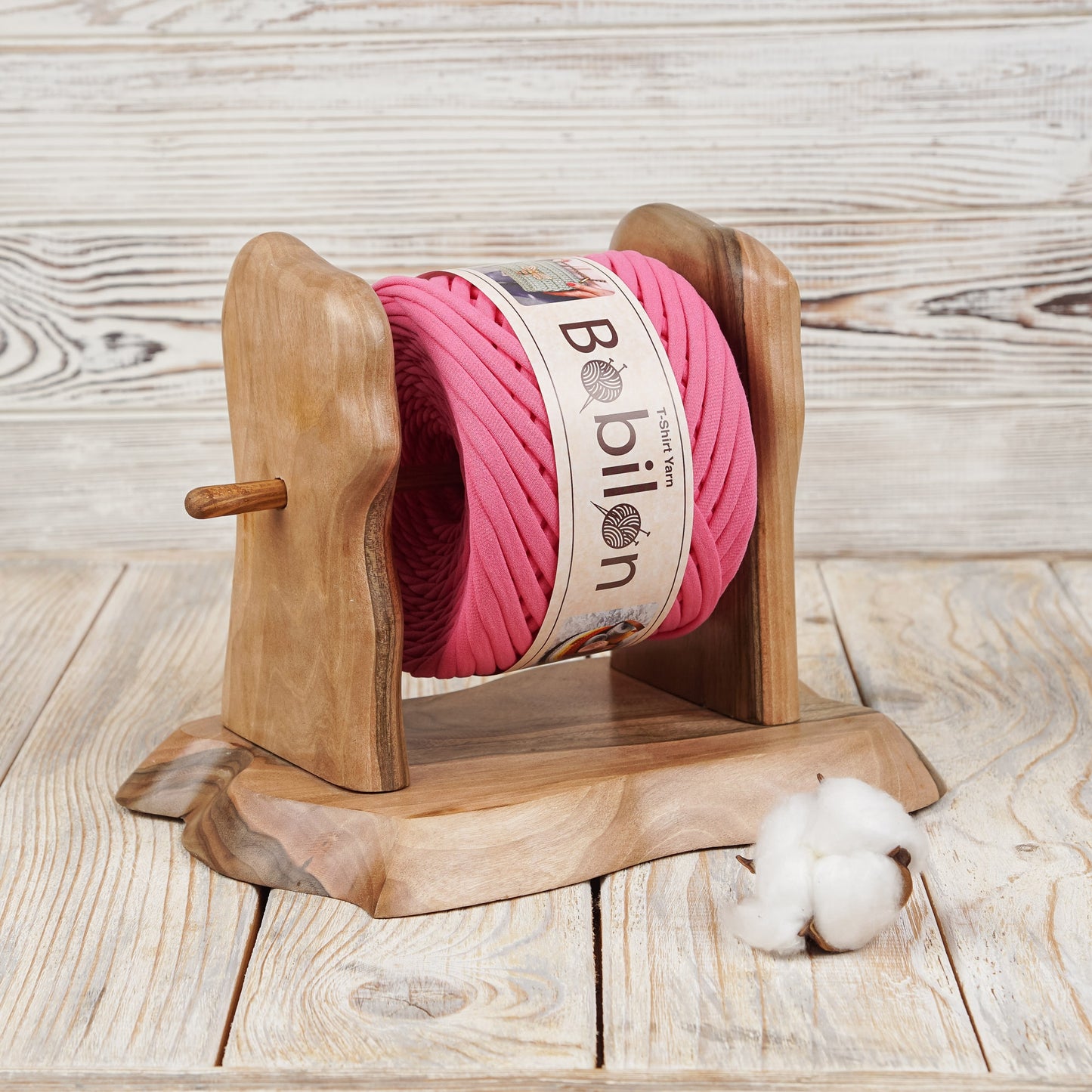 T-shirt yarn, Mini 5-7 mm, Flamingo