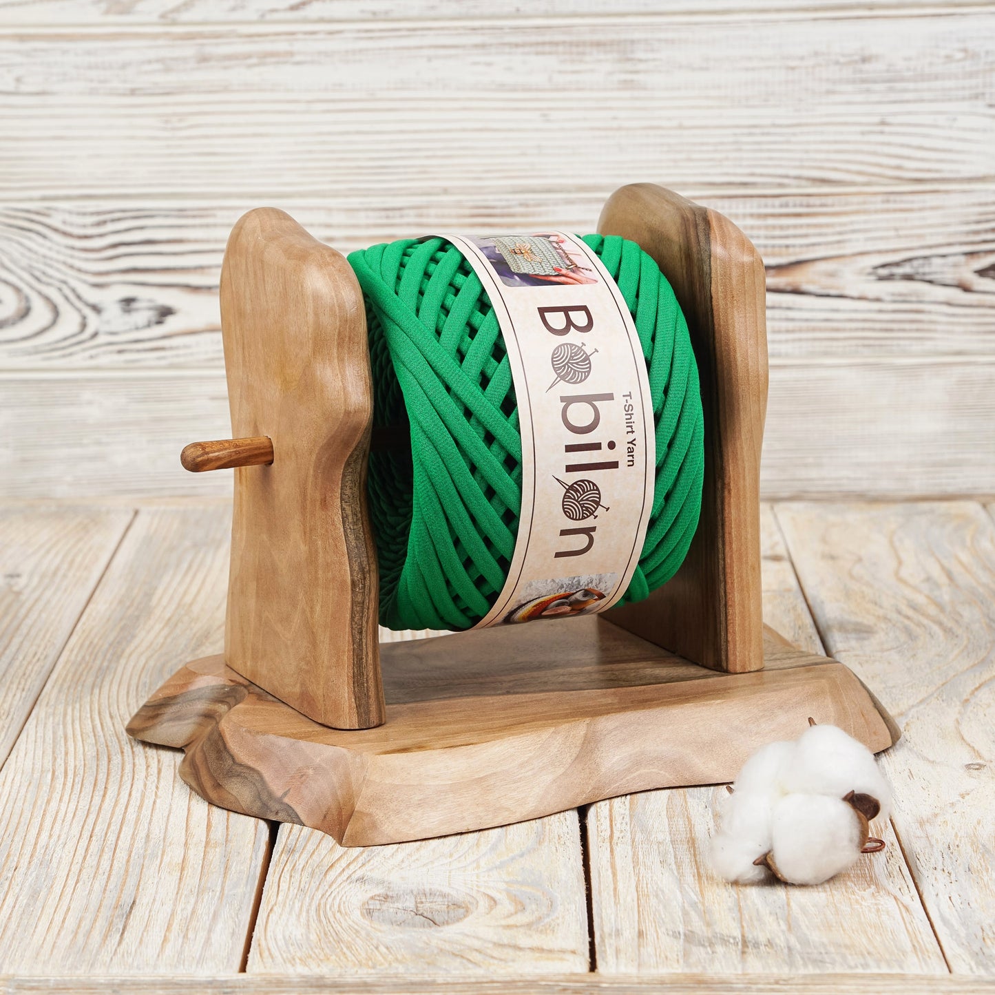 T-shirt yarn, Mini 5-7 mm, Green Island