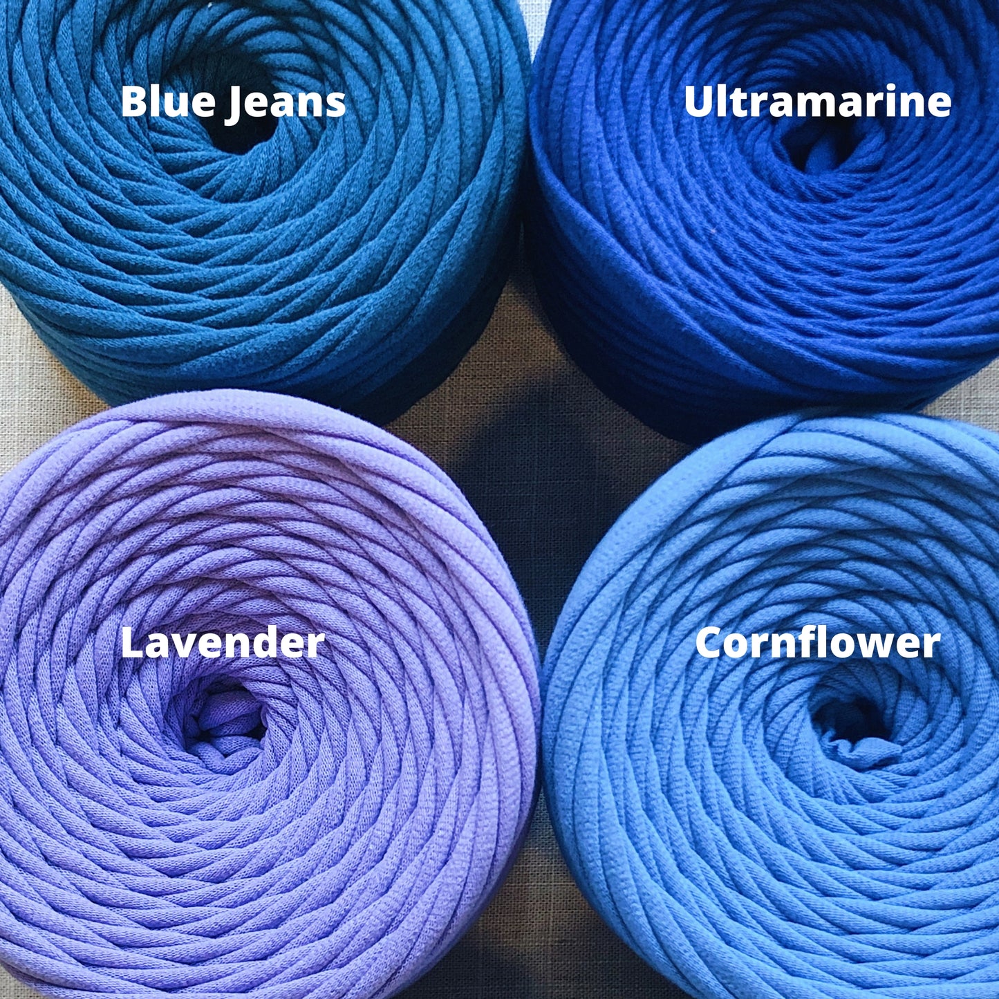 T-shirt yarn, Mini 5-7 mm, Blue Jeans
