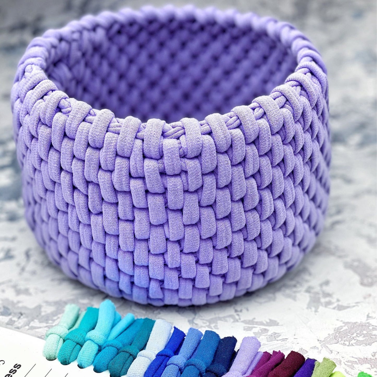 T-shirt yarn, Micro 3-5 mm, Lavender