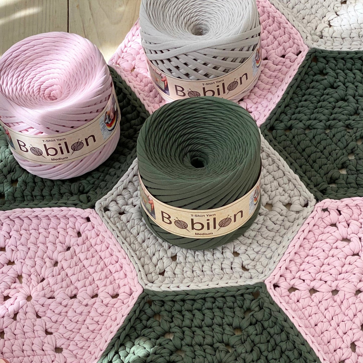 T-shirt yarn, Micro 3-5 mm, Stone