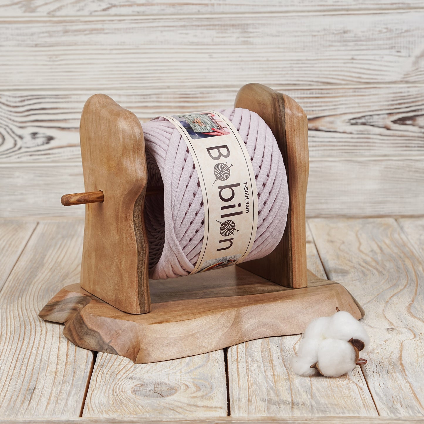 T-shirt yarn, Mini 5-7 mm, Nude