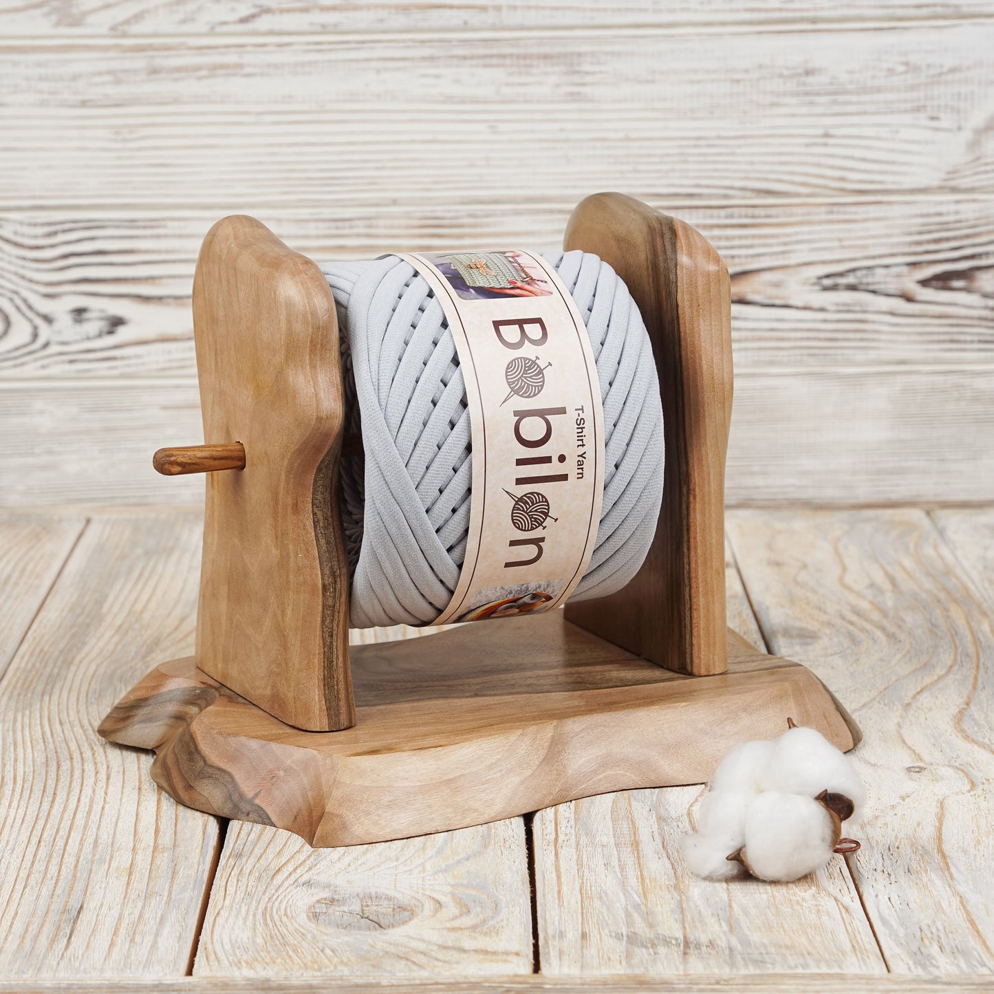 T-shirt yarn, Micro 3-5 mm, Silver