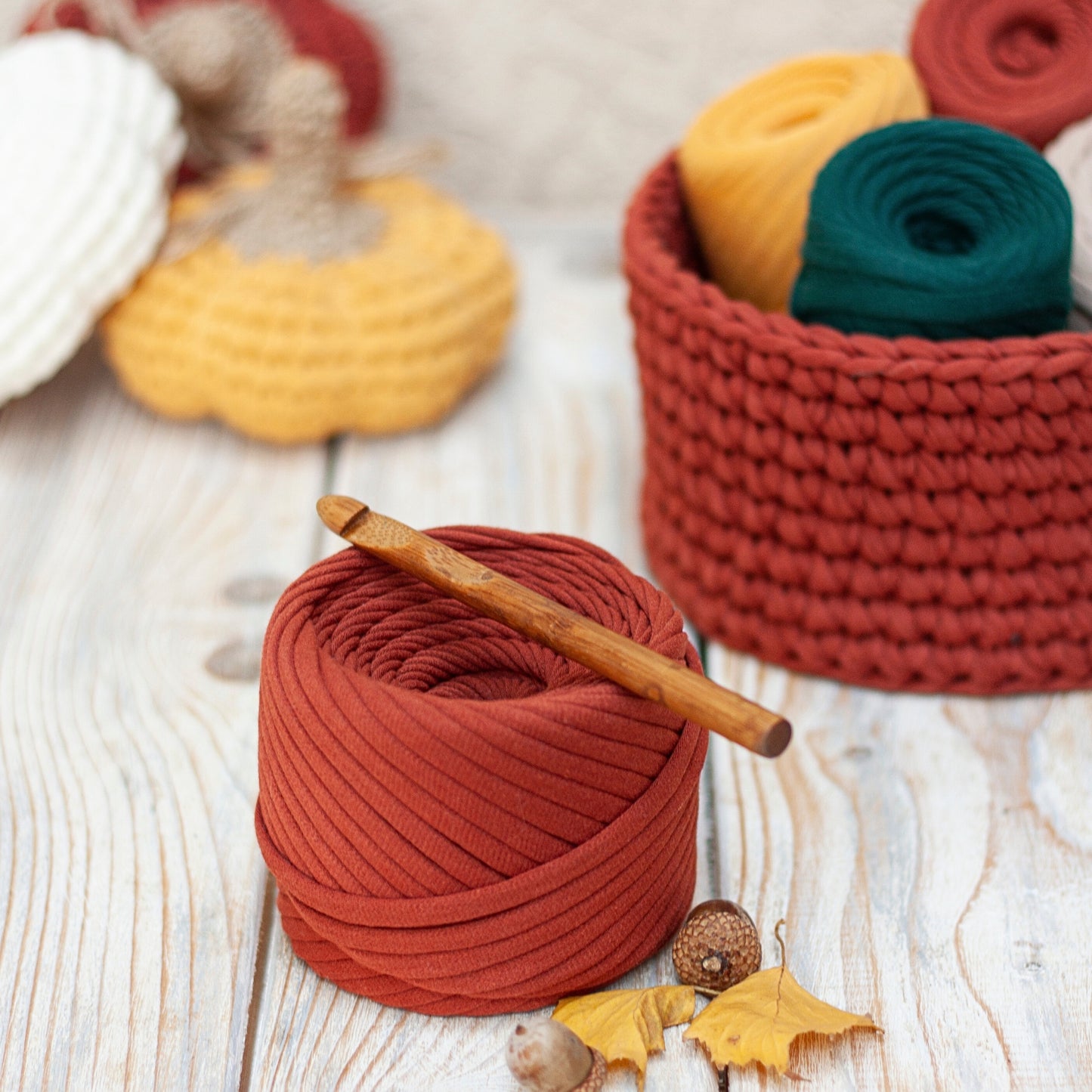 T-shirt yarn, Mini 5-7 mm, Canyon