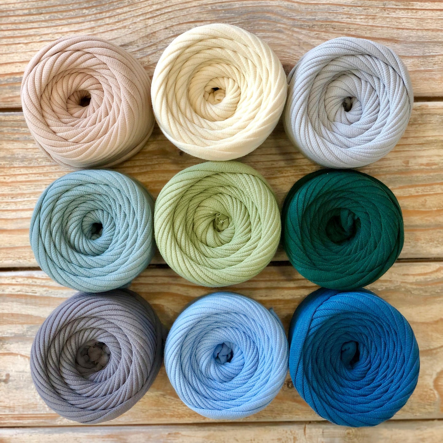 T-shirt yarn, Micro 3-5 mm, Ultramarine Green