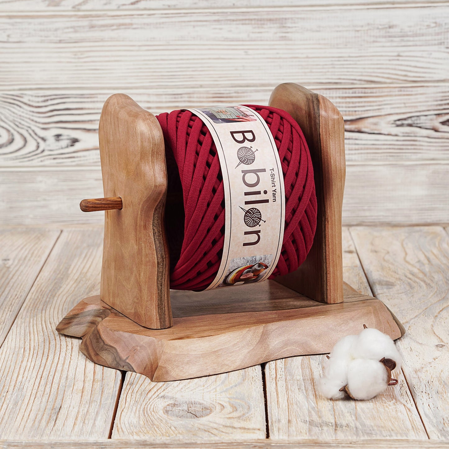 T-shirt yarn, Mini 5-7 mm, Burgundy