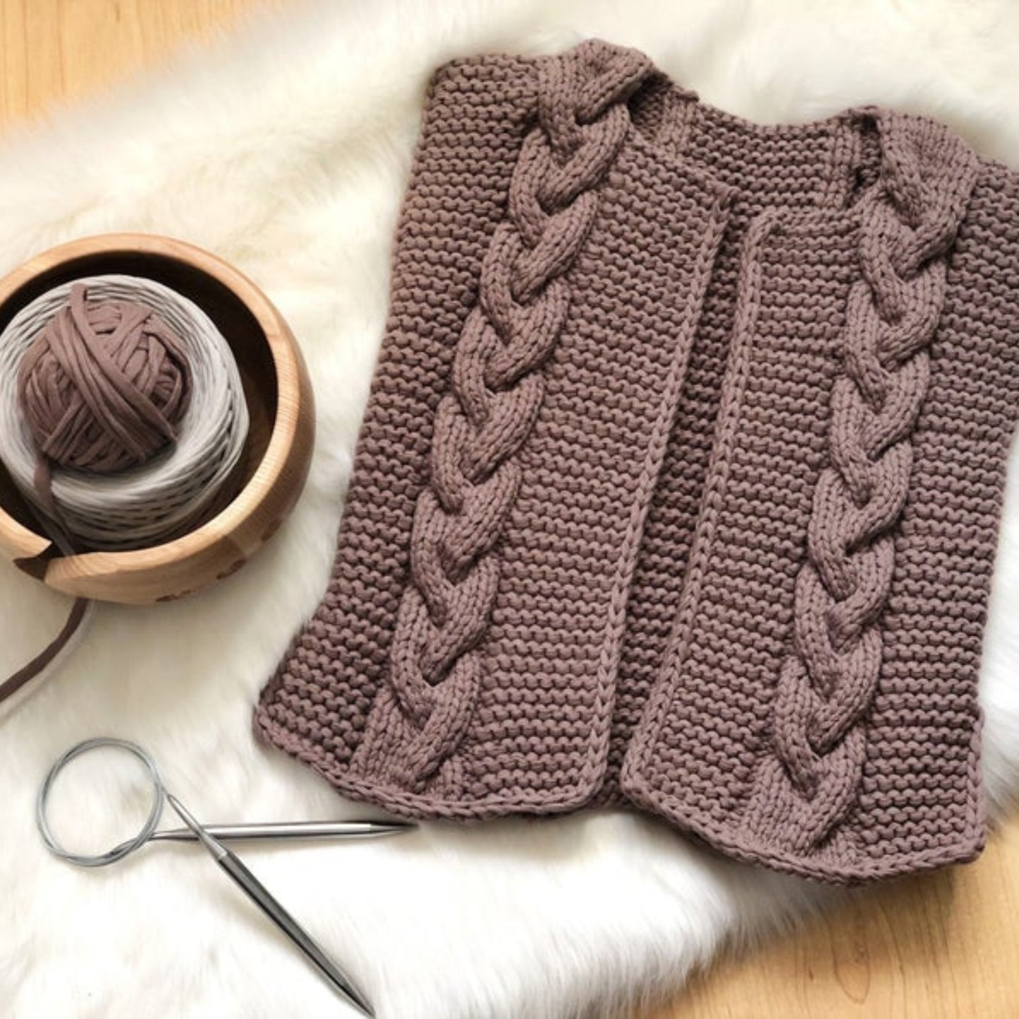 T-shirt yarn, Mini 5-7 mm, Cocoa