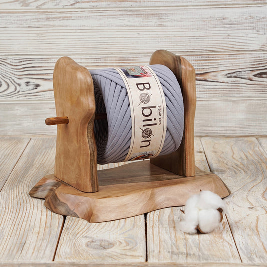 T-shirt yarn, Medium 7-9 mm, Space Gray