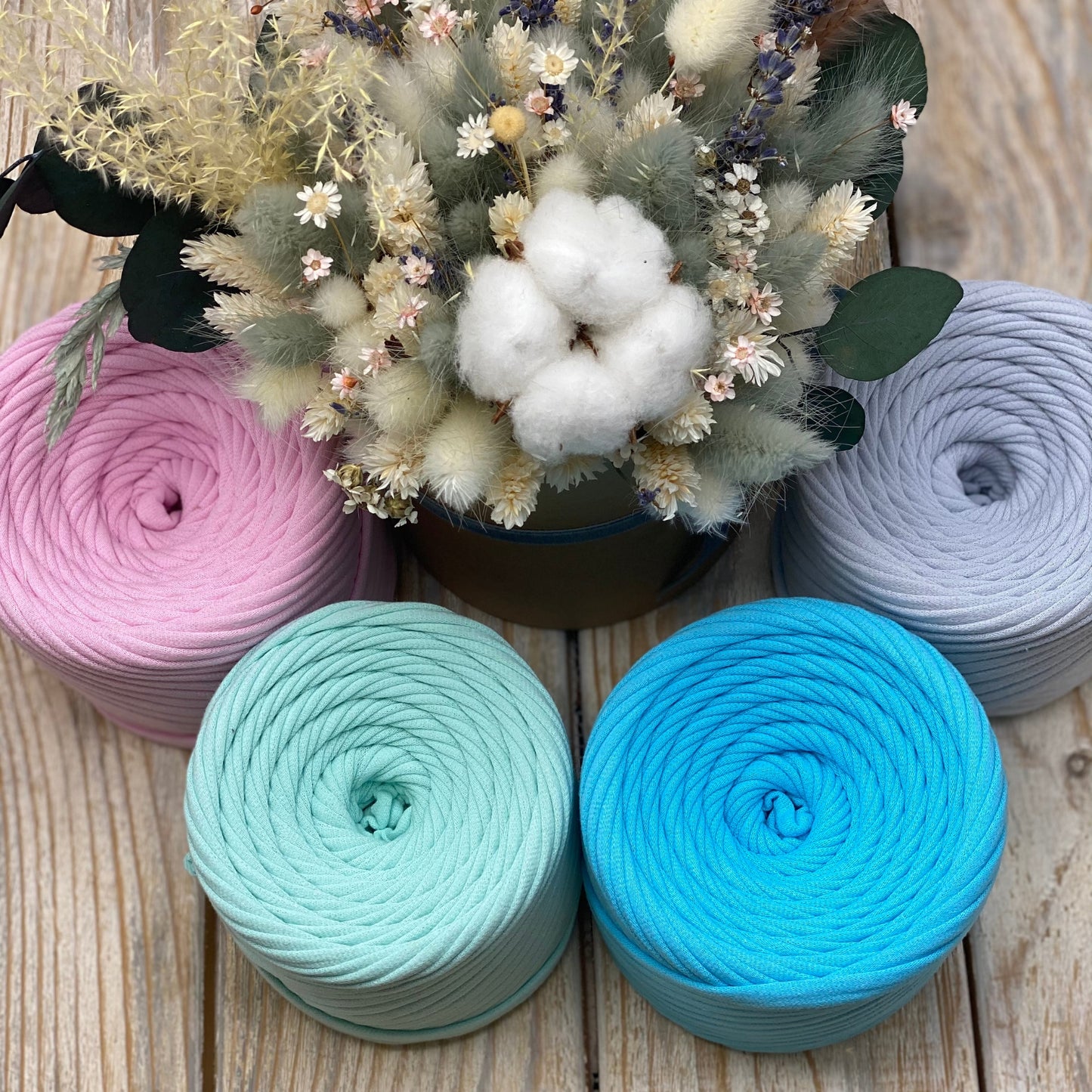 T-shirt yarn, Mini 5-7 mm, Arctic