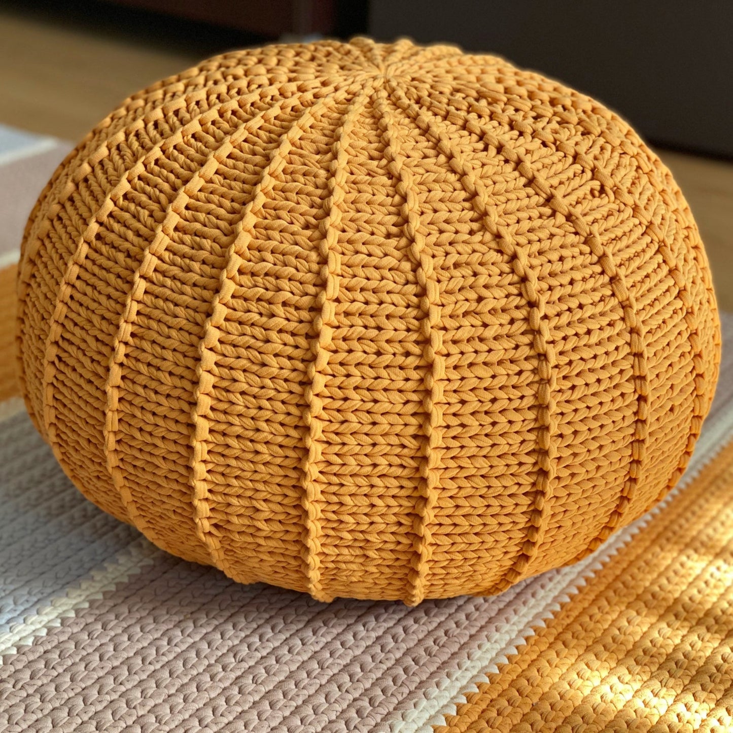 T-shirt yarn, Medium 7-9 mm, Mustard