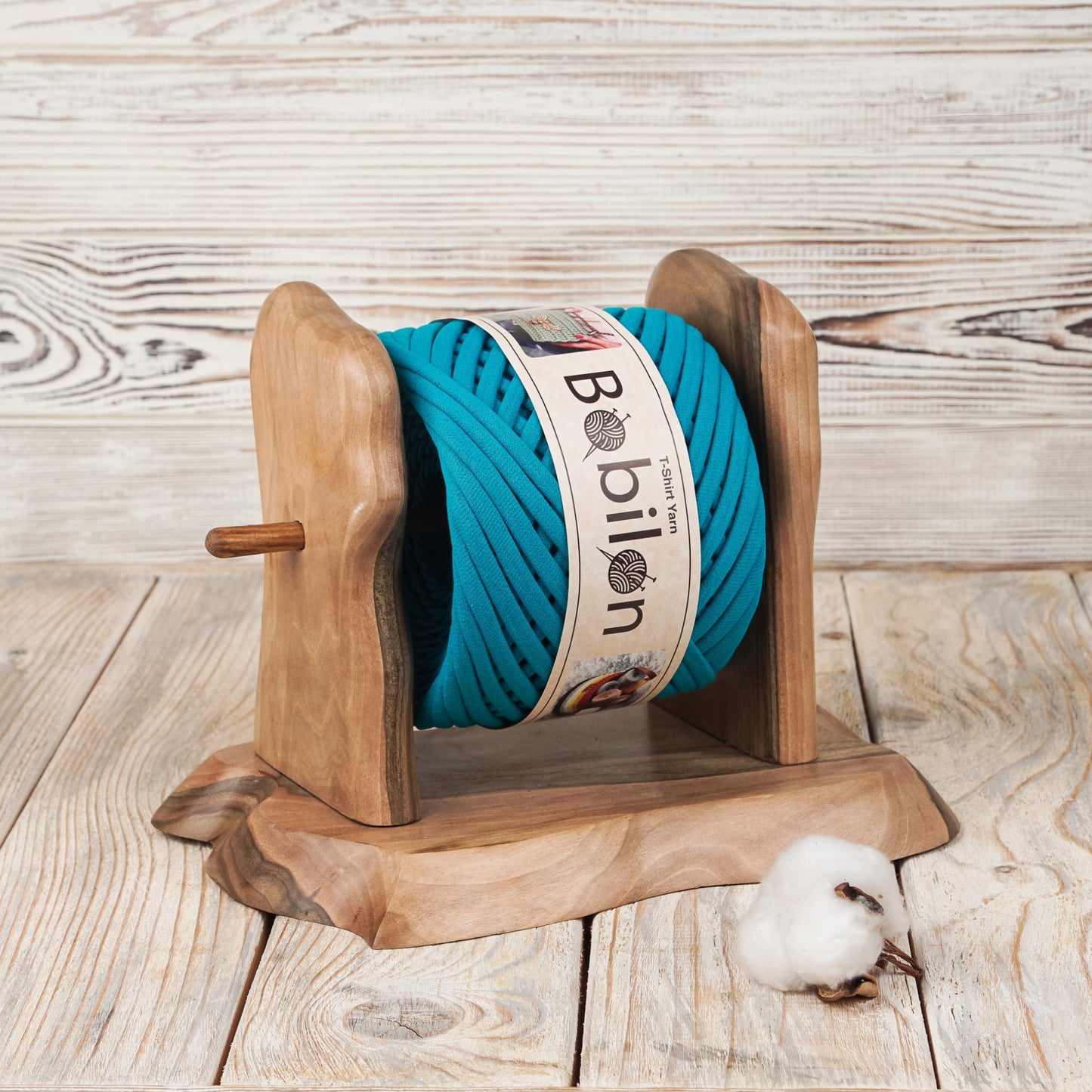 T-shirt yarn, Mini 5-7 mm, Blue Lagoon