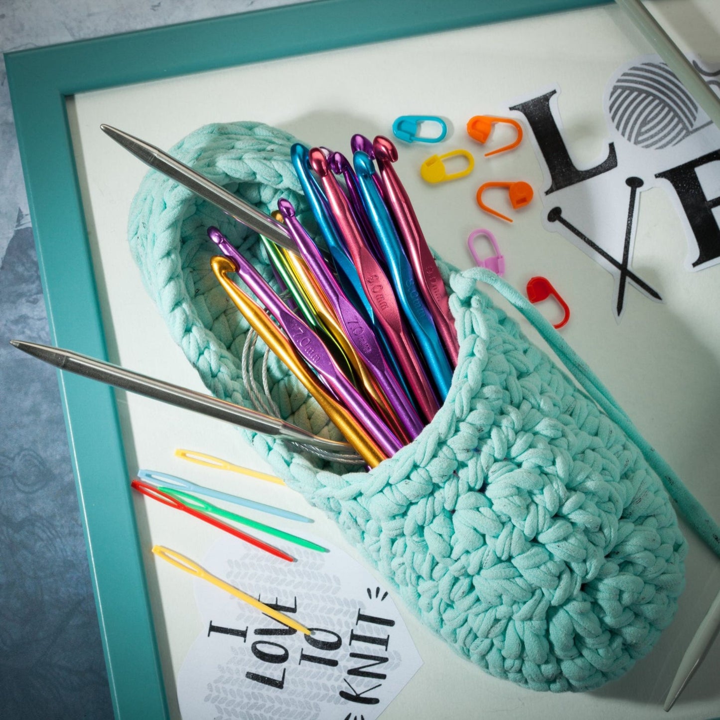 T-shirt yarn, Mini 5-7 mm, Mint