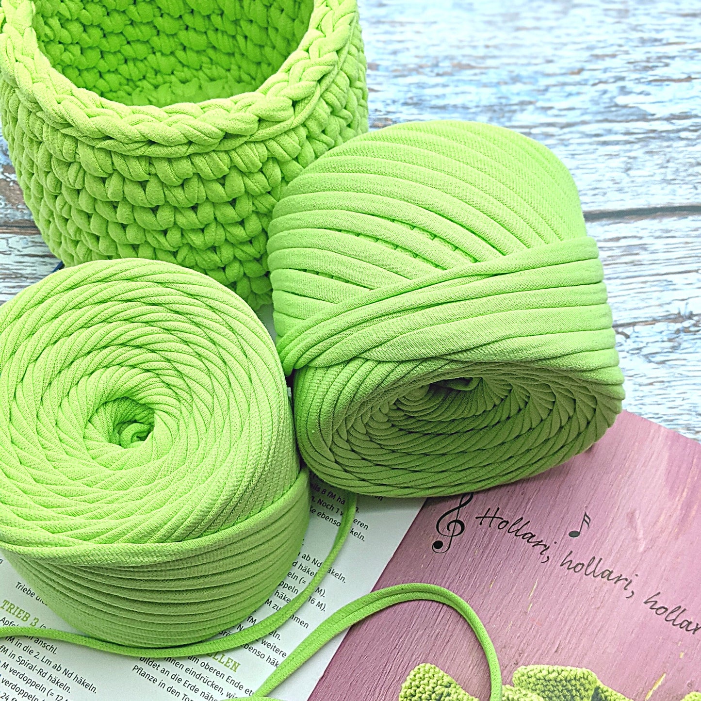 T-shirt yarn, Mini 5-7 mm, Neon