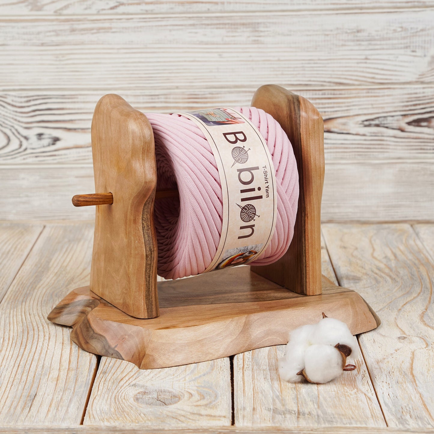 T-shirt yarn, Medium 7-9 mm, Blush Pink
