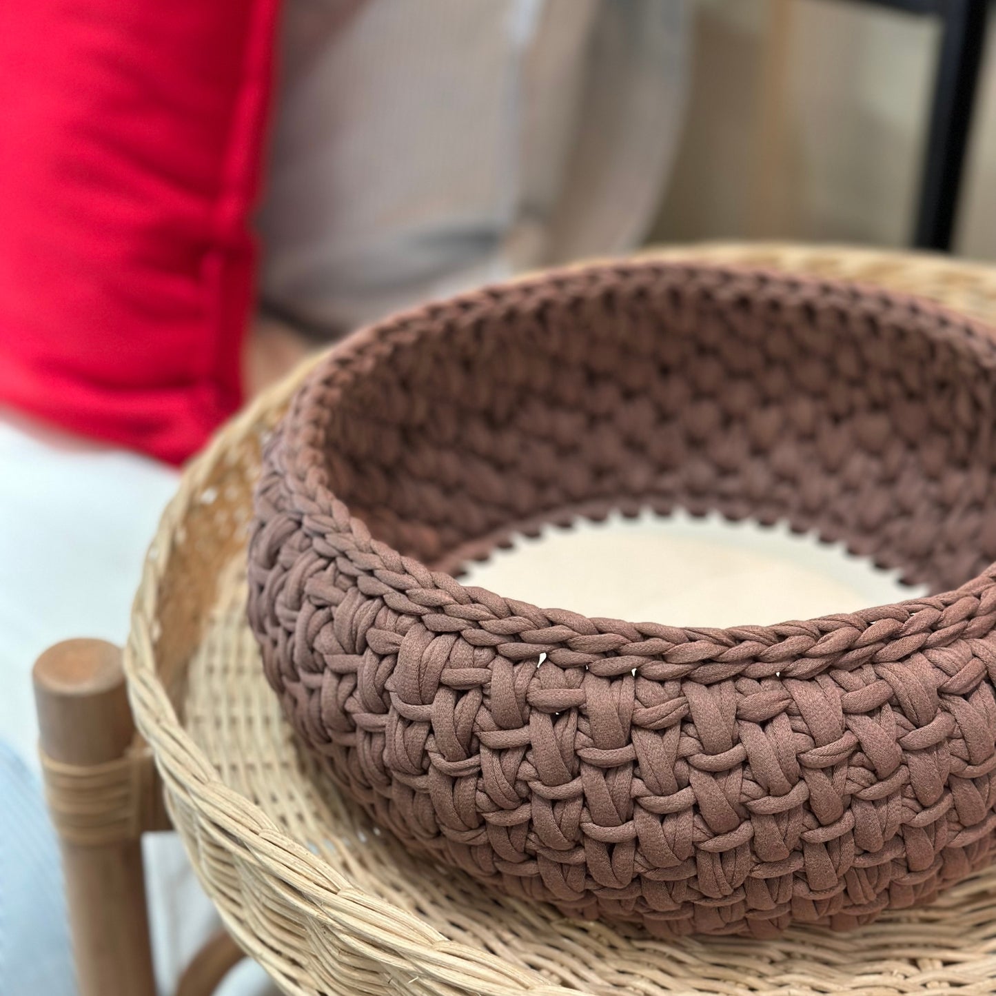 T-shirt yarn, Mini 5-7 mm, Cocoa