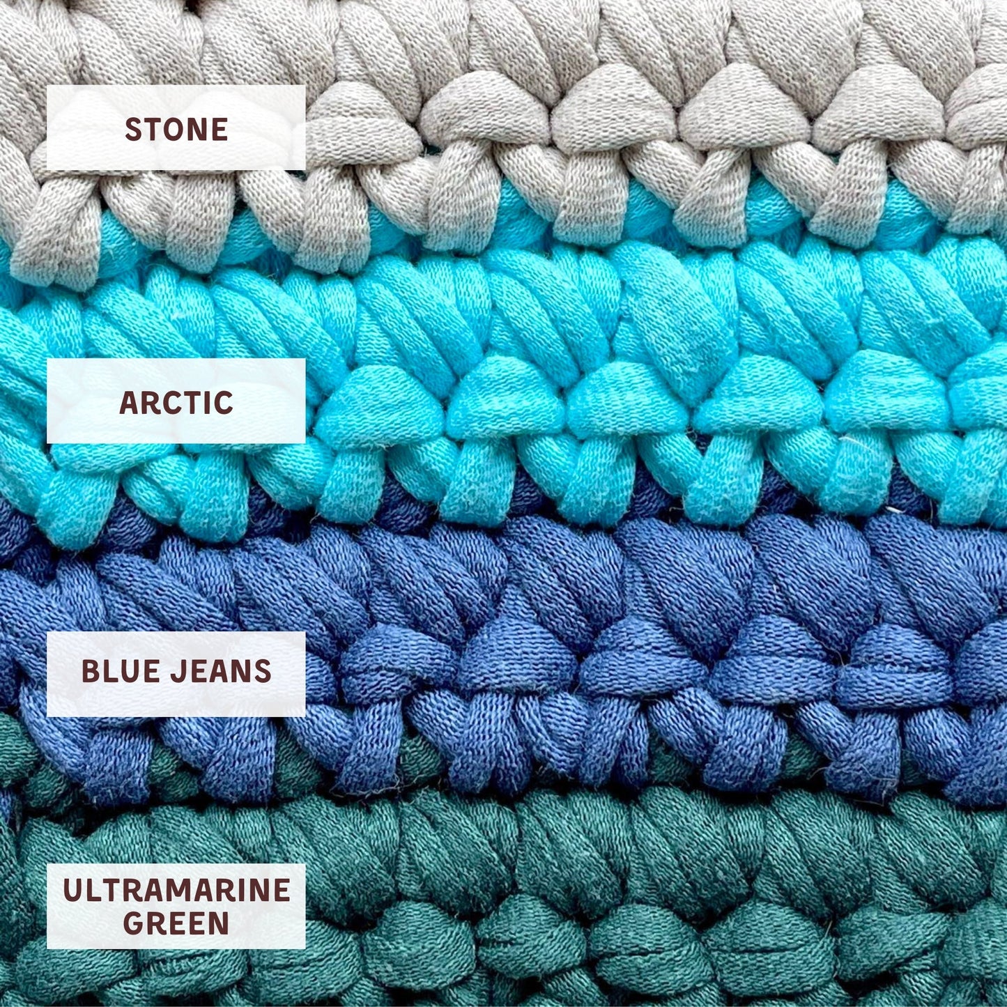 T-shirt yarn, Medium 7-9 mm, Arctic
