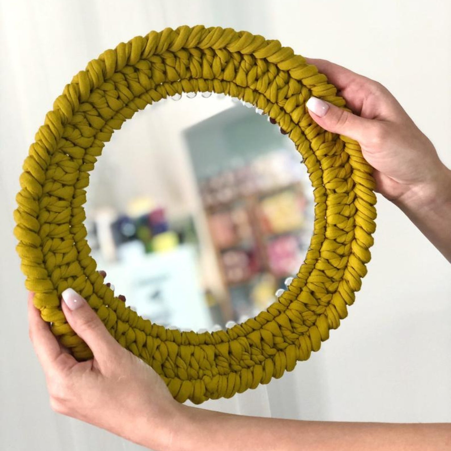 T-shirt yarn, Mini 5-7 mm, Golden Lime