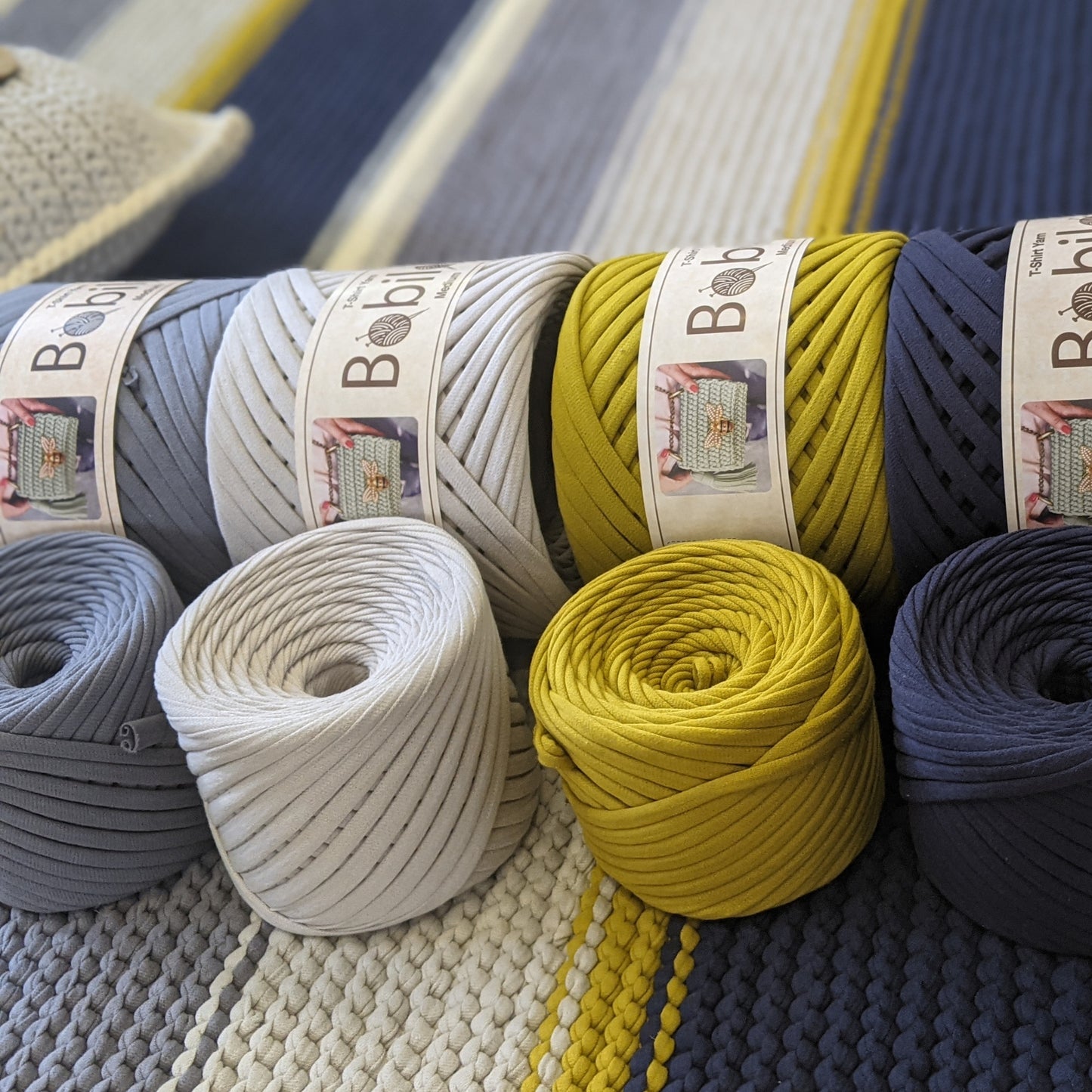 T-shirt yarn, Micro 3-5 mm, Stone
