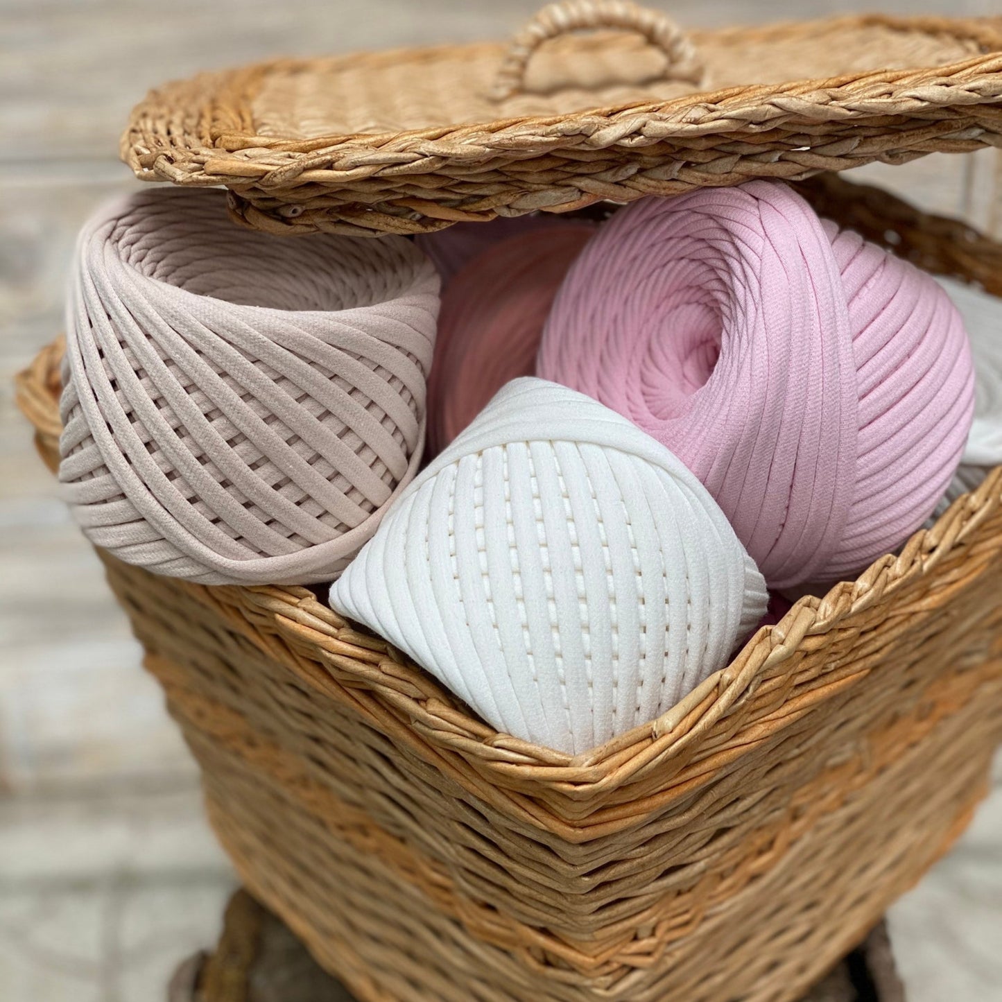 T-shirt yarn, Mini 5-7 mm, Ice-Cream
