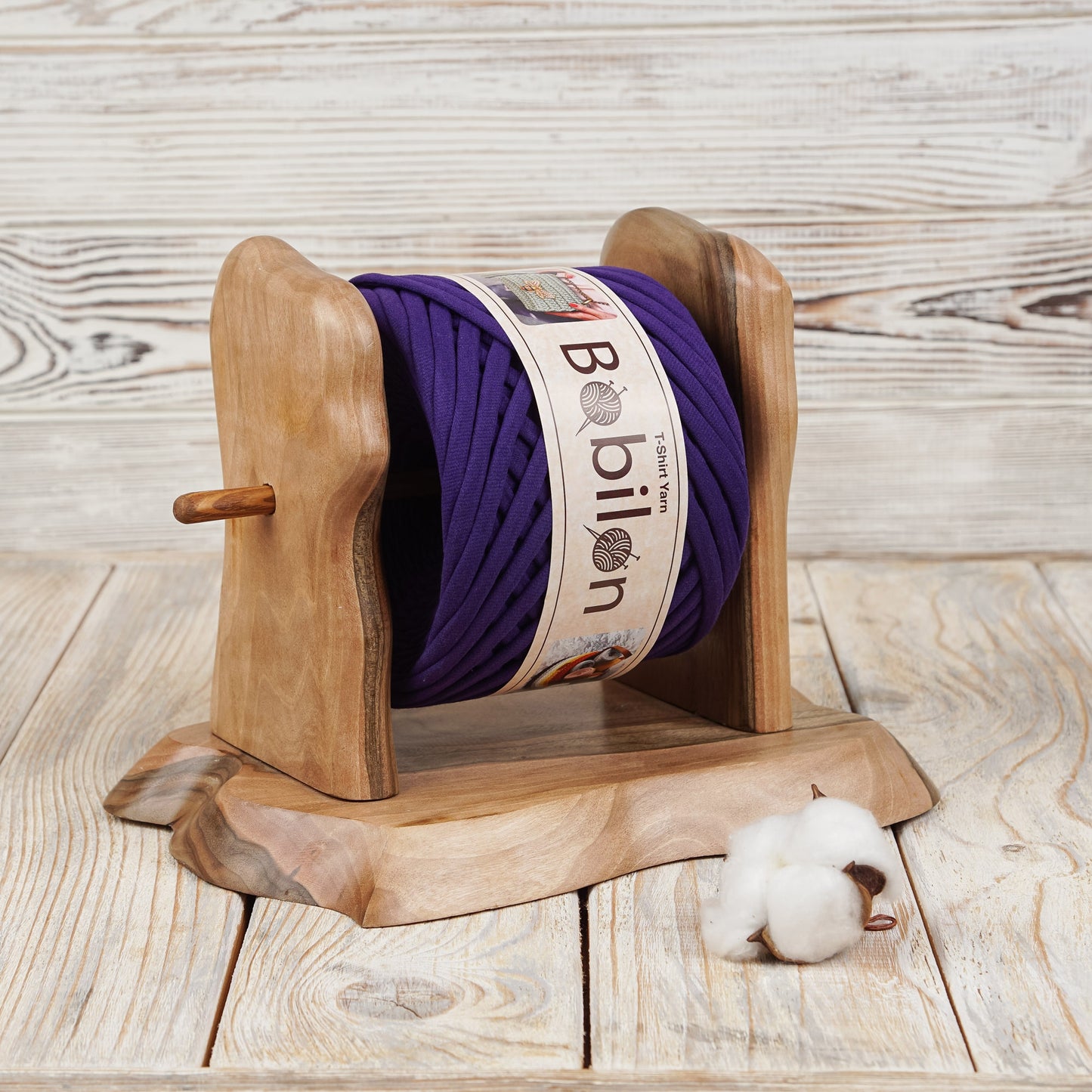 T-shirt yarn, Medium 7-9 mm, Violet