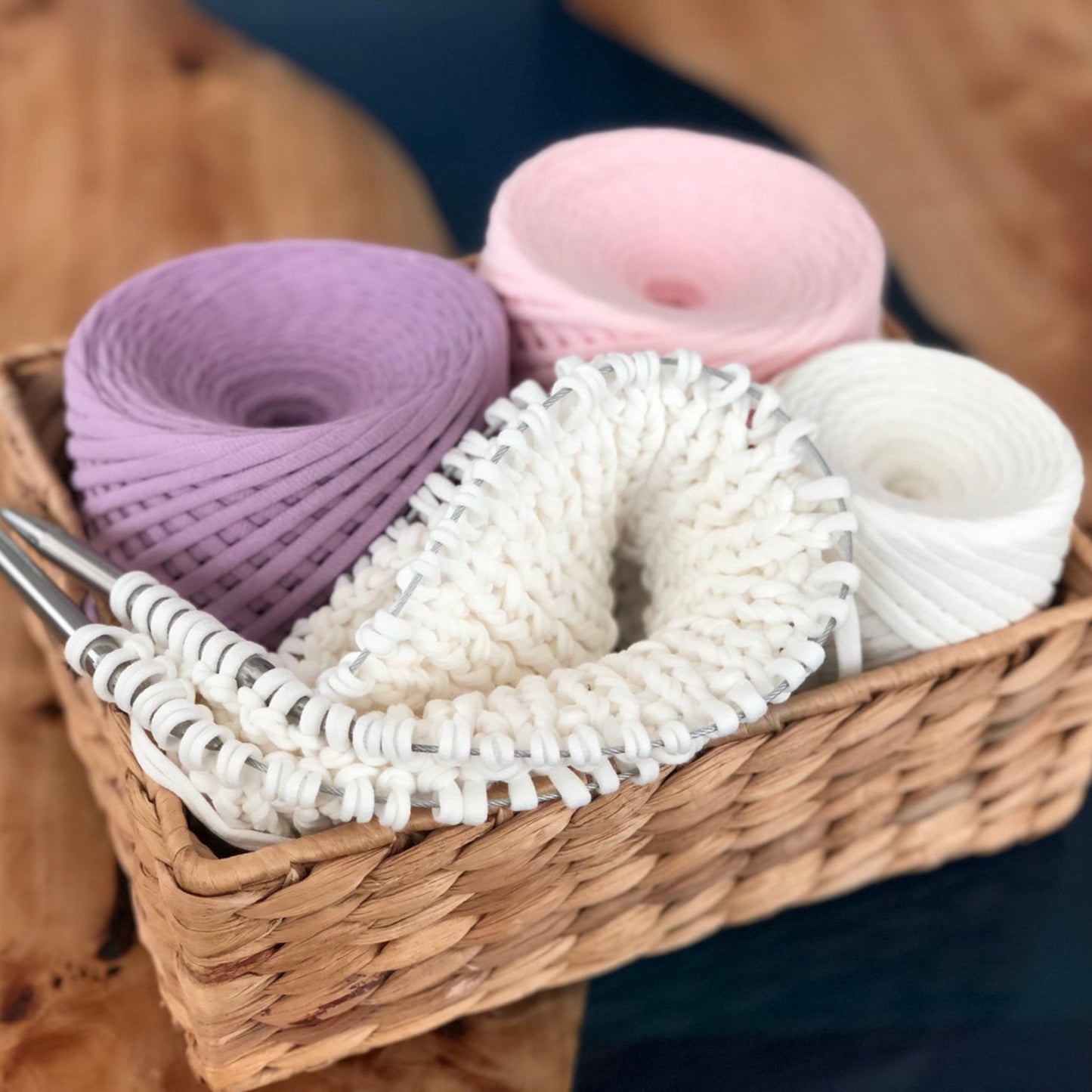 T-shirt yarn, Mini 5-7 mm, Ice-Cream