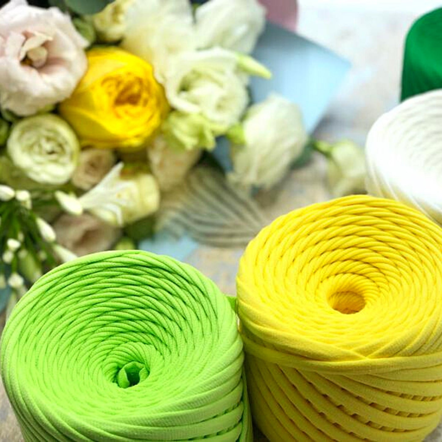 T-shirt yarn, Mini 5-7 mm, Neon