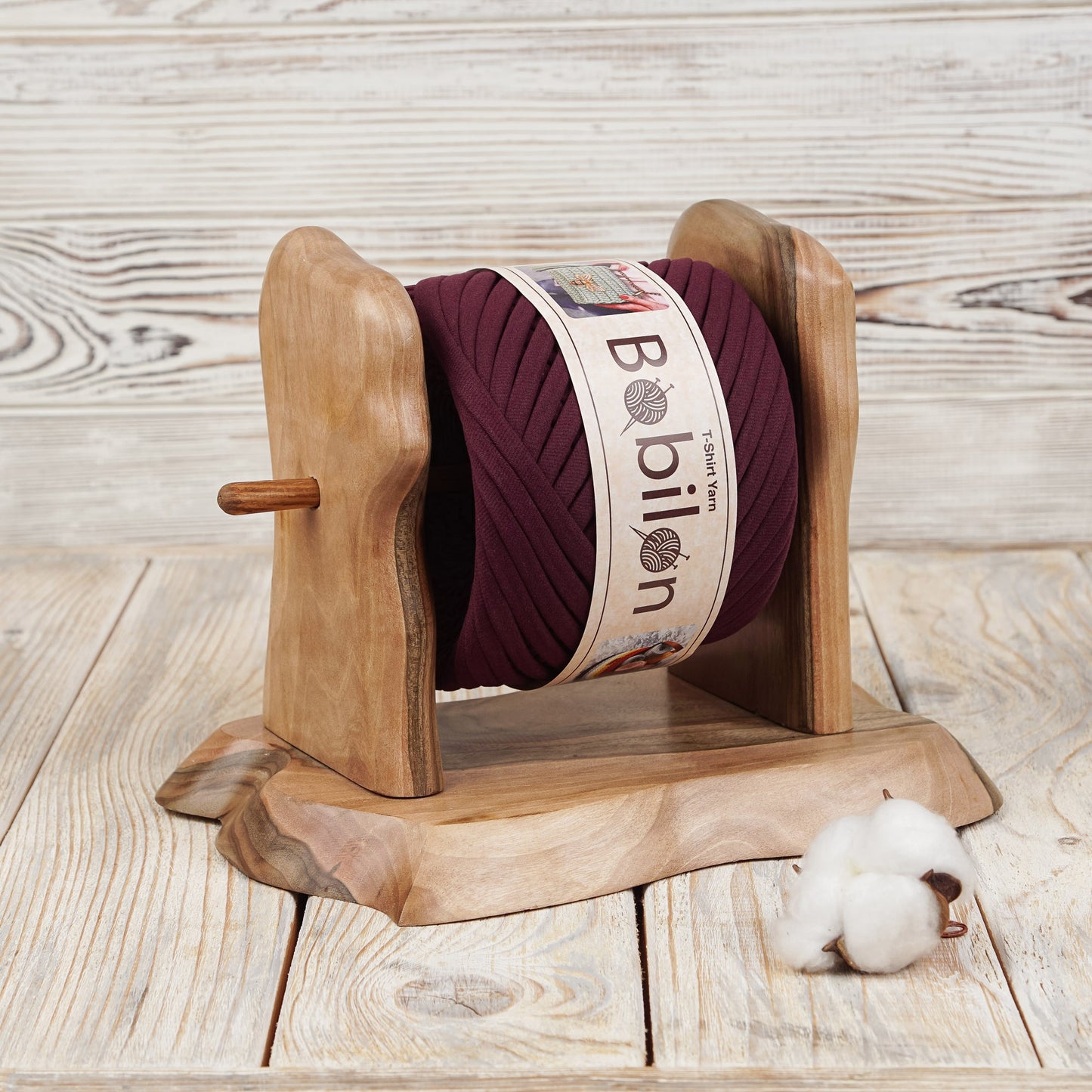 T-shirt yarn, Medium 7-9 mm, Marsala