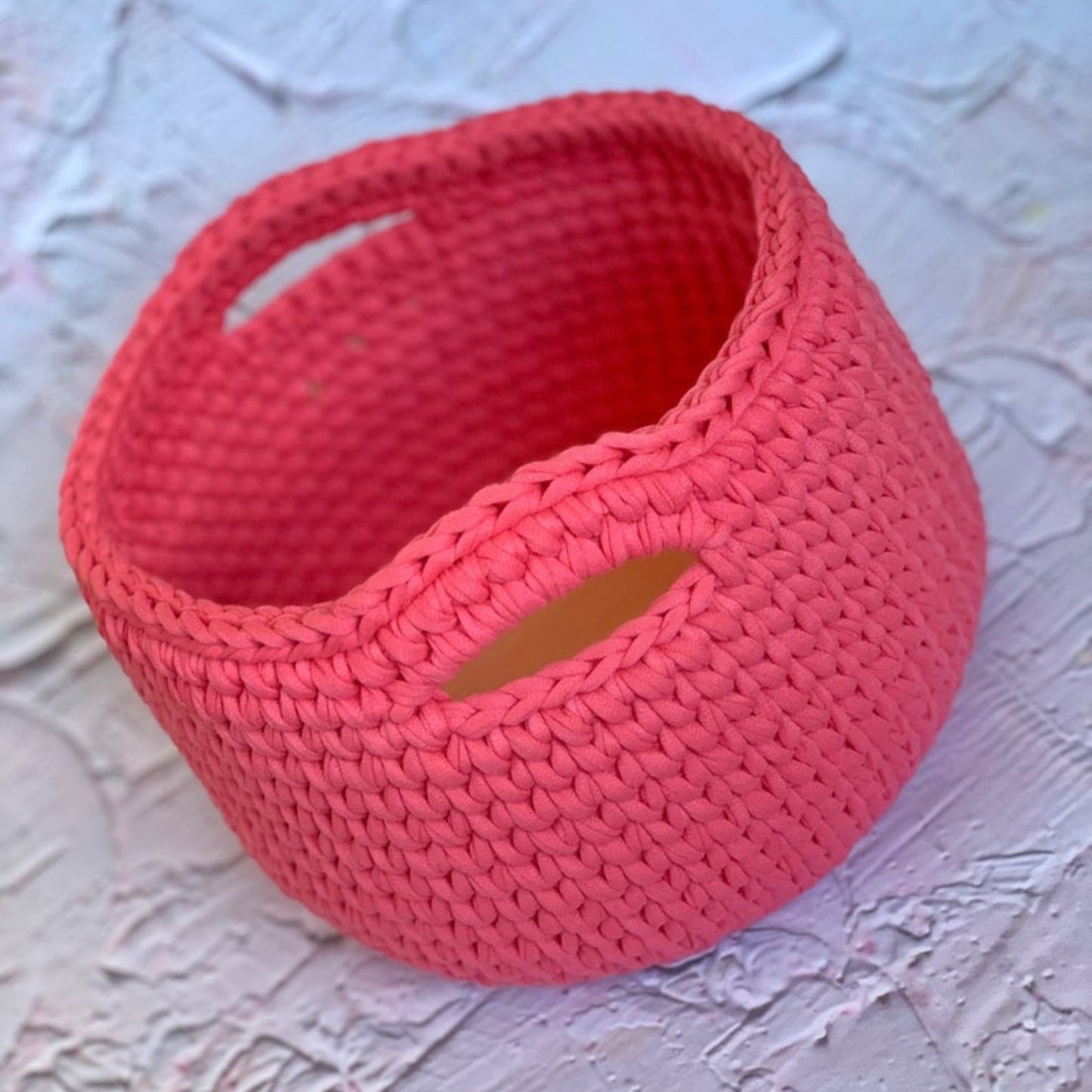 T-shirt yarn, Micro 3-5 mm, Coral