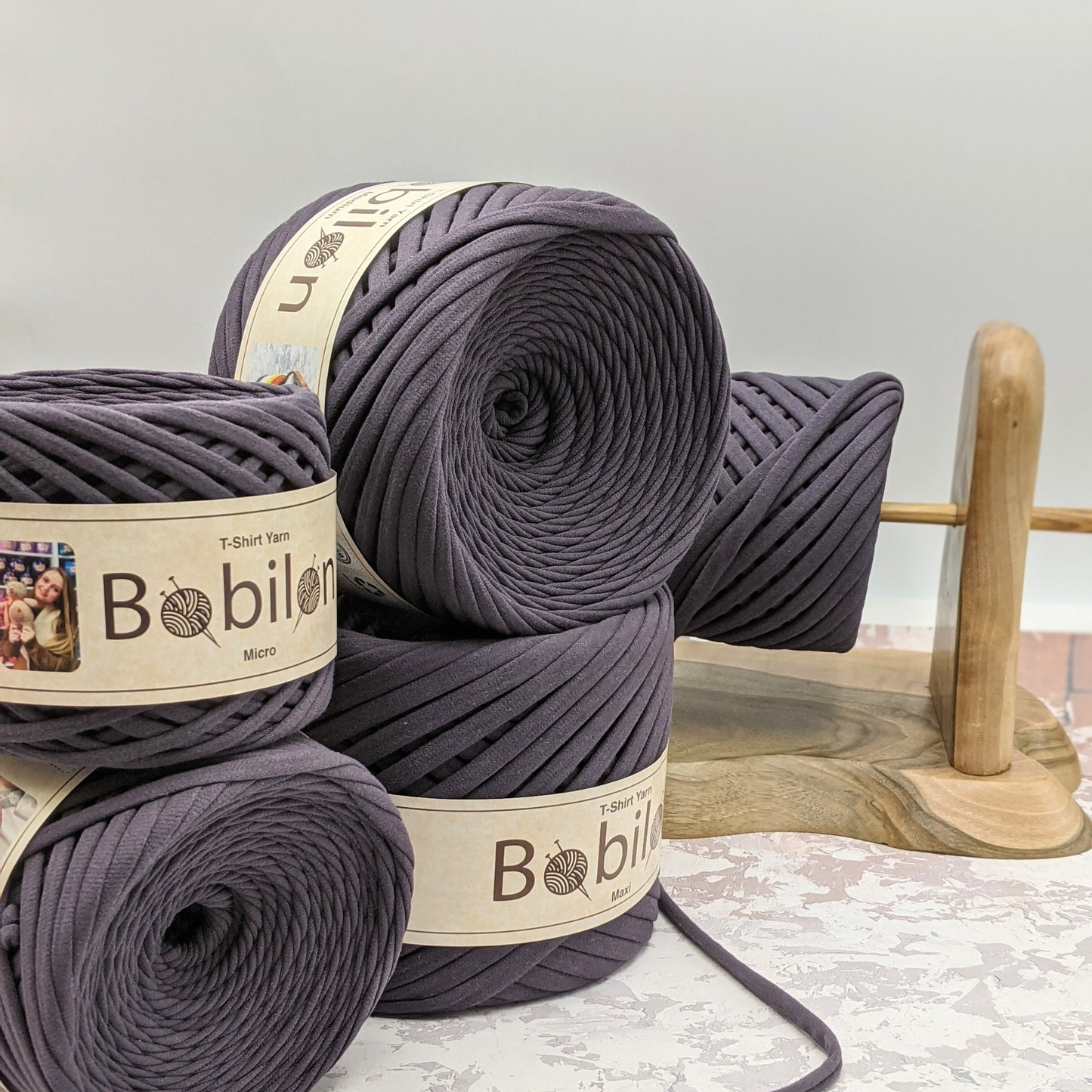 T-shirt yarn, Mini 5-7 mm, Nightfall