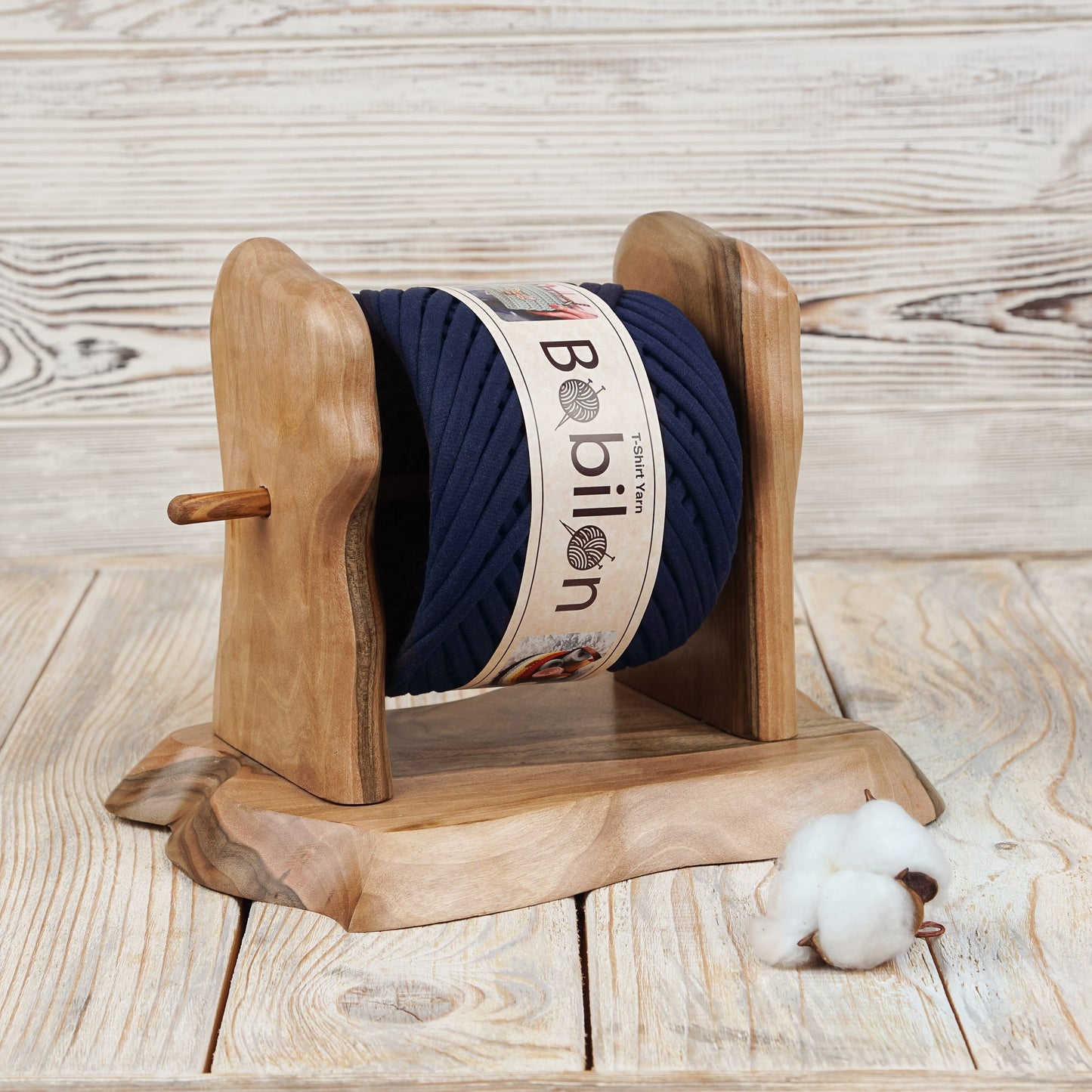 T-shirt yarn, Mini 5-7 mm, Blue Sapphire