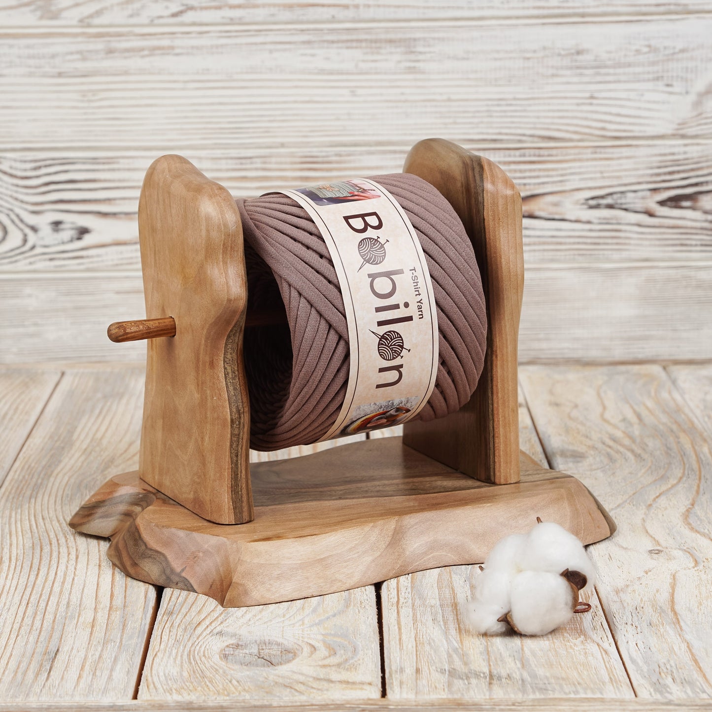 T-shirt yarn, Mini 5-7 mm, Cocoa