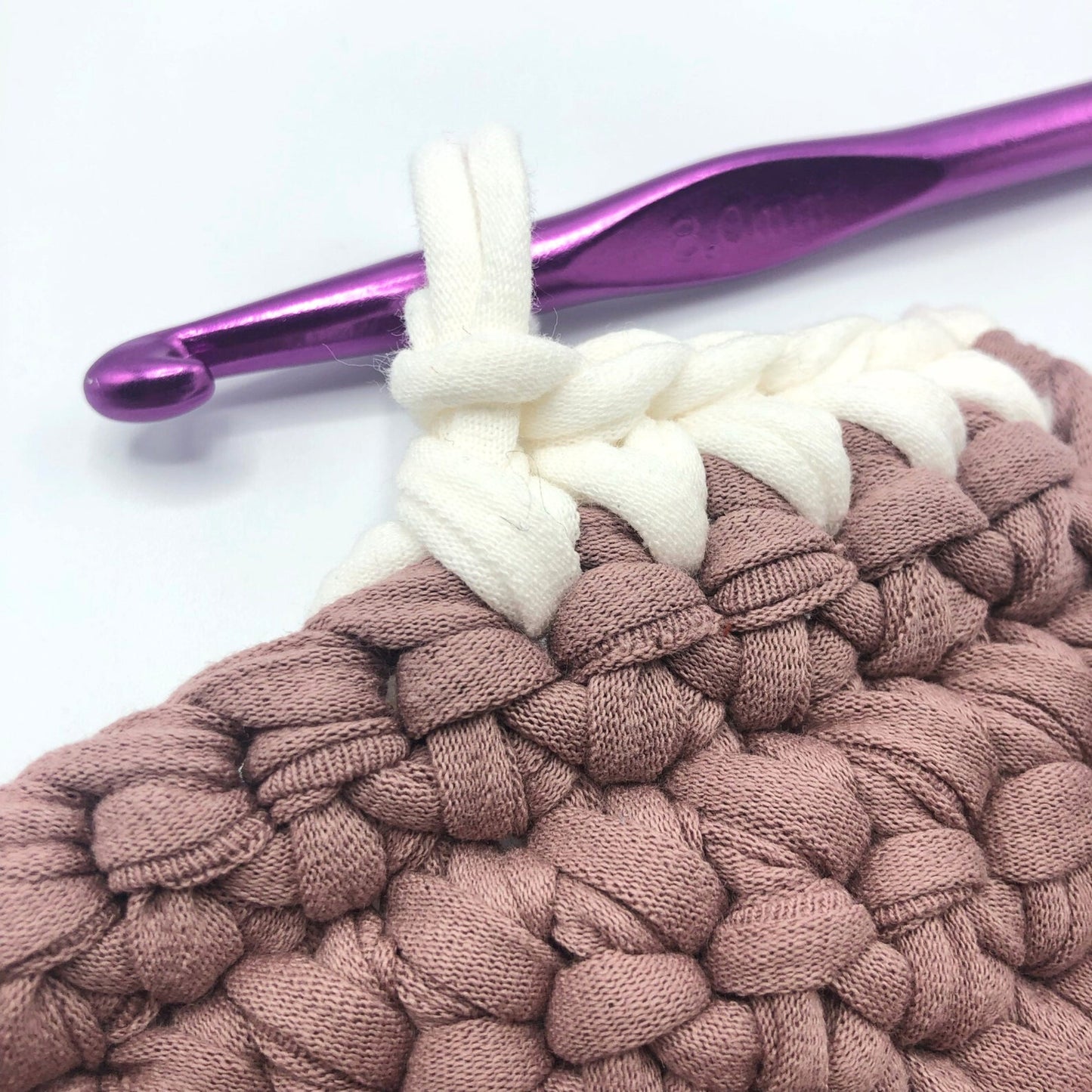 T-shirt yarn, Mini 5-7 mm, Lilac
