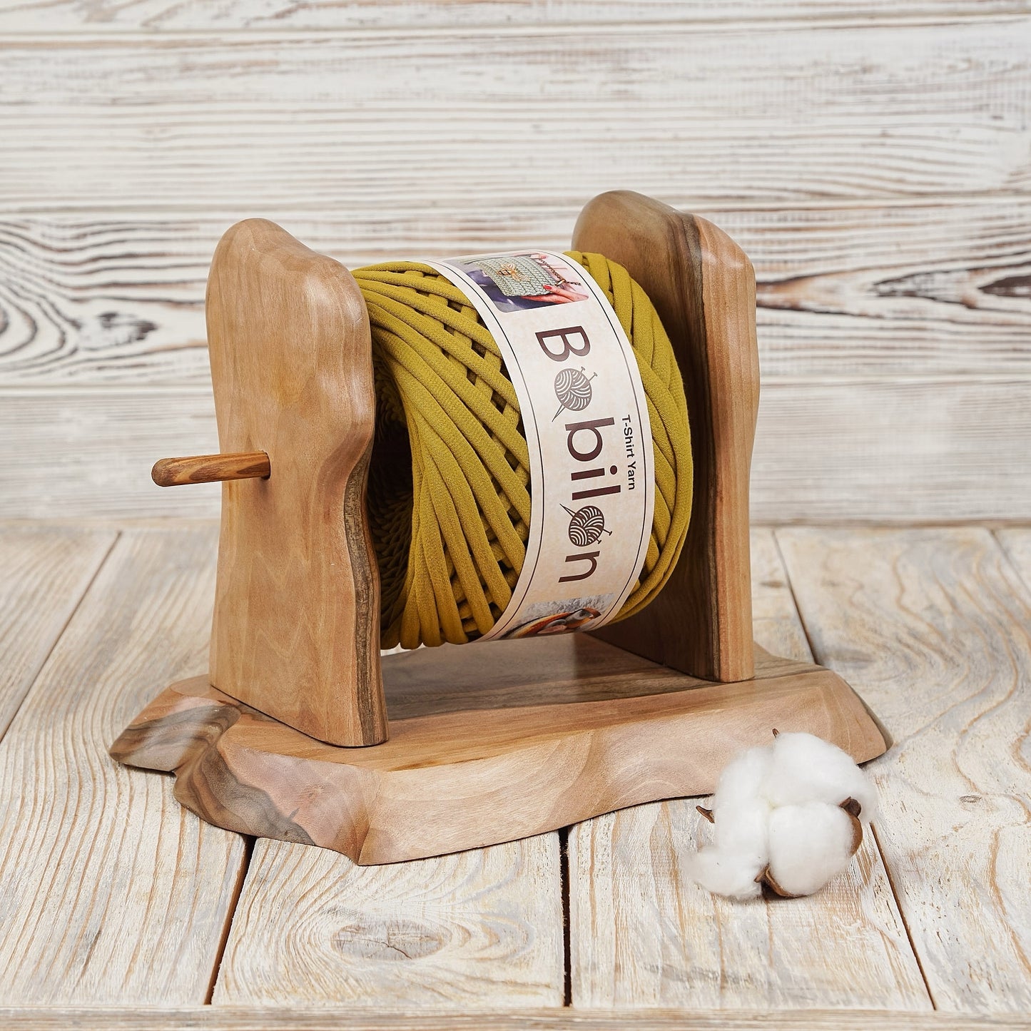 T-shirt yarn, Mini 5-7 mm, Golden Lime