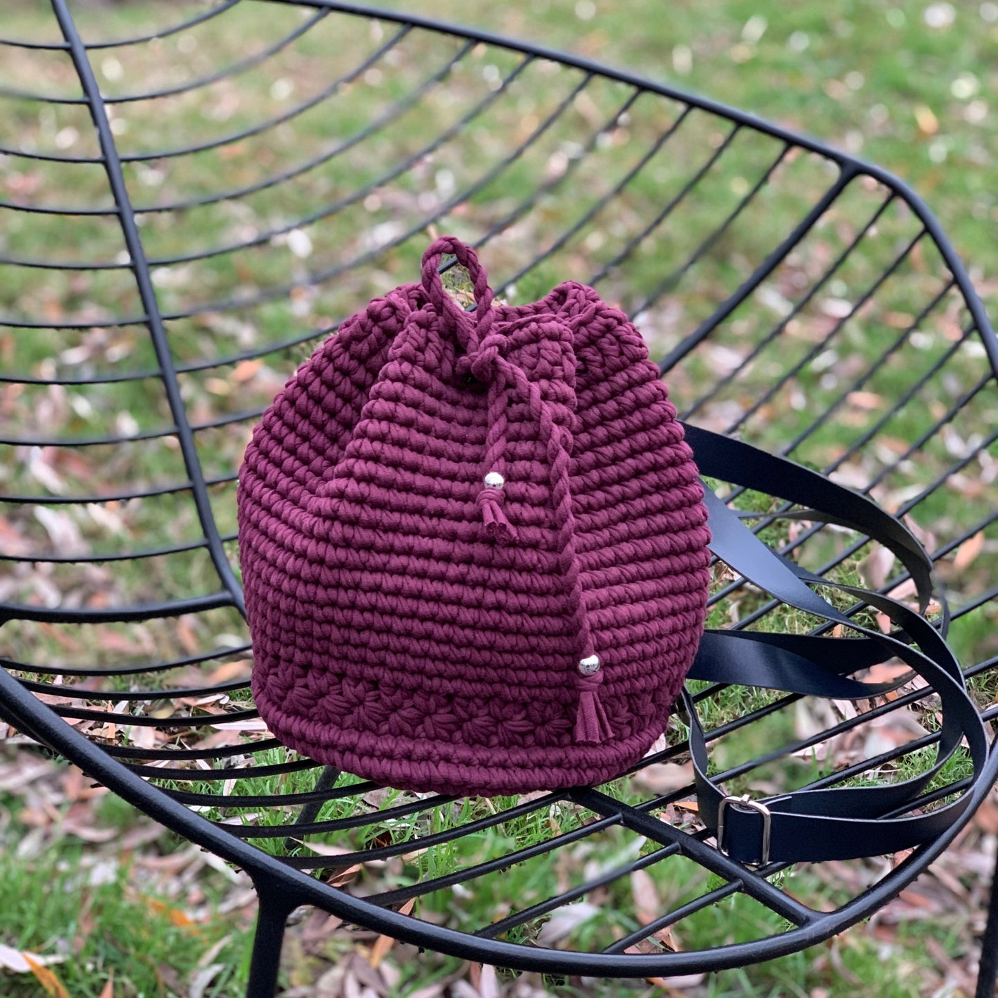 T-shirt yarn, Medium 7-9 mm, Marsala