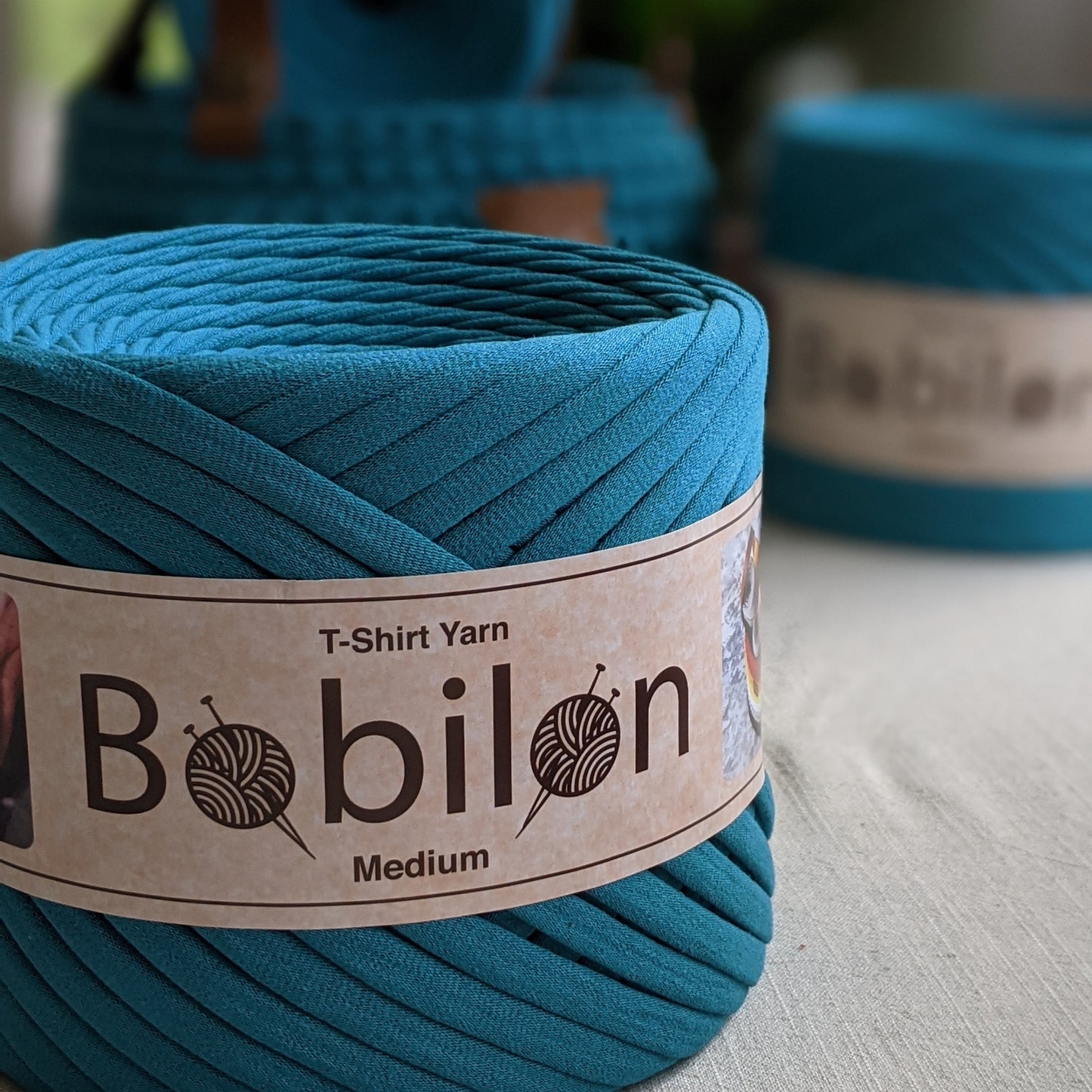 T-shirt yarn, Micro 3-5 mm, Deep Ocean