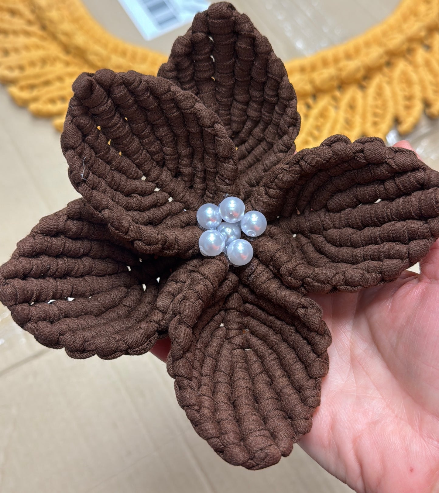 T-shirt yarn, Micro 3-5 mm, Sweet Brownie