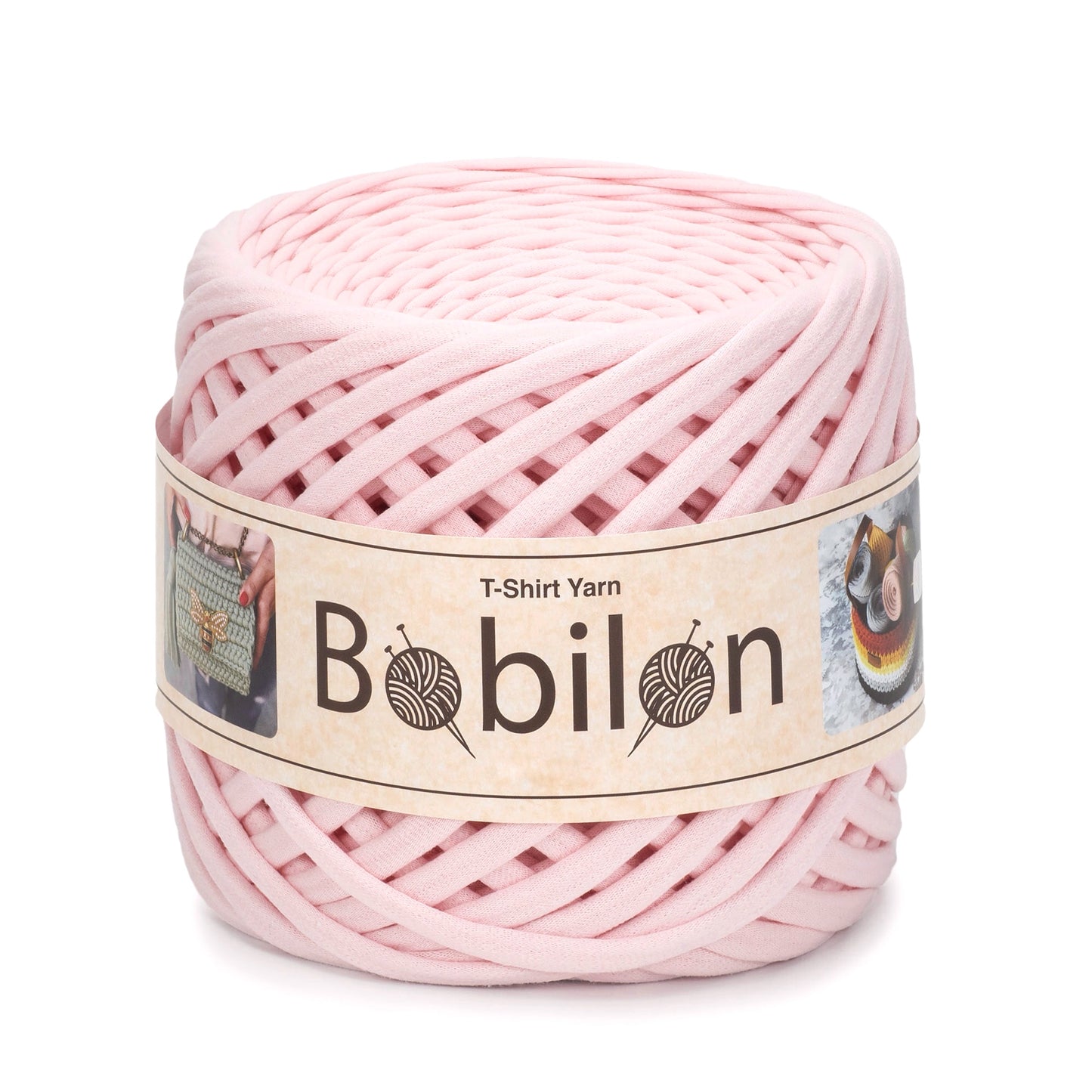 T-shirt yarn, Medium 7-9 mm, Blush Pink