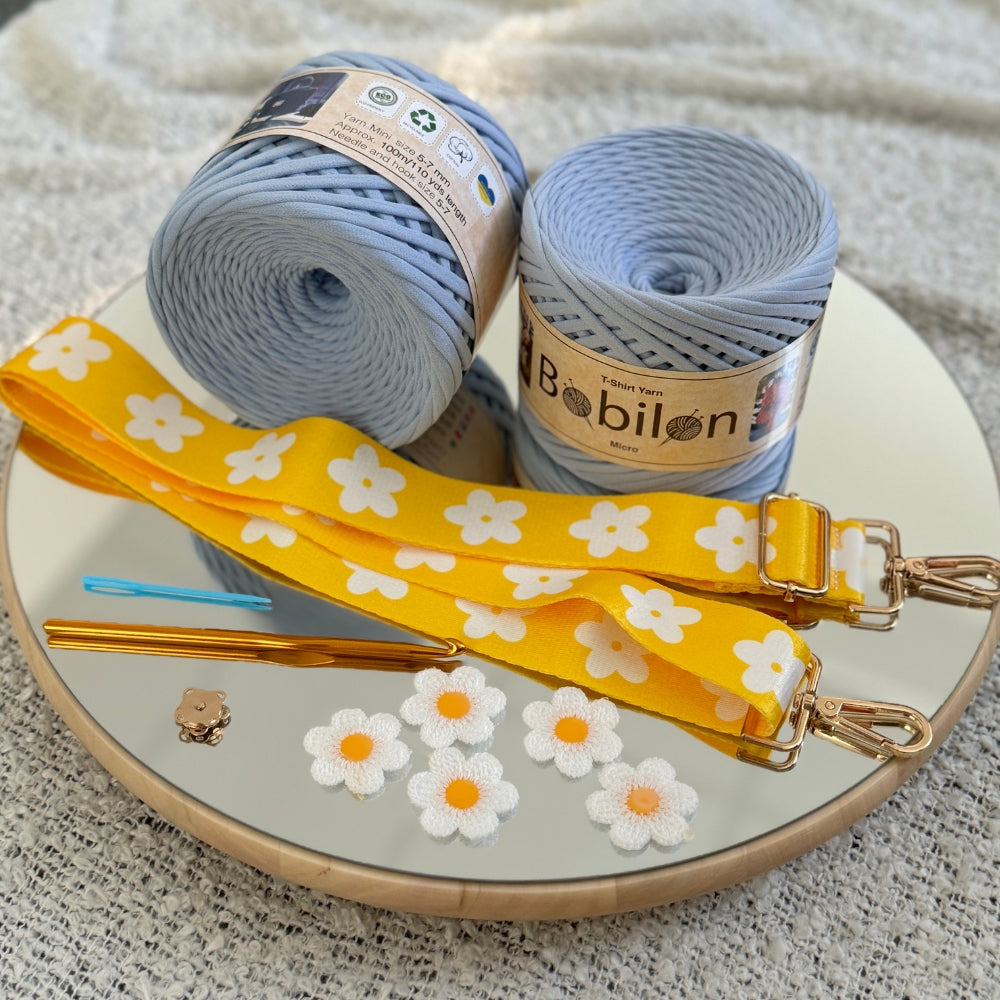 T-Shirt yarn crochet kit "Funny Pack"