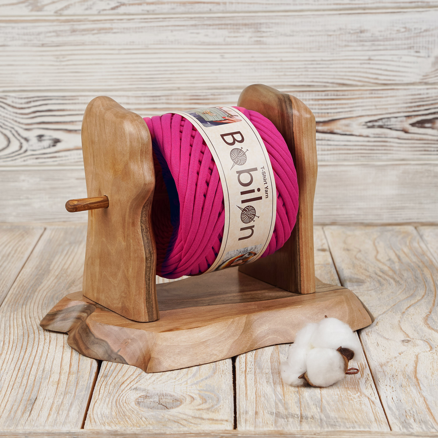 T-shirt yarn, Micro 3-5 mm, Hot Pink